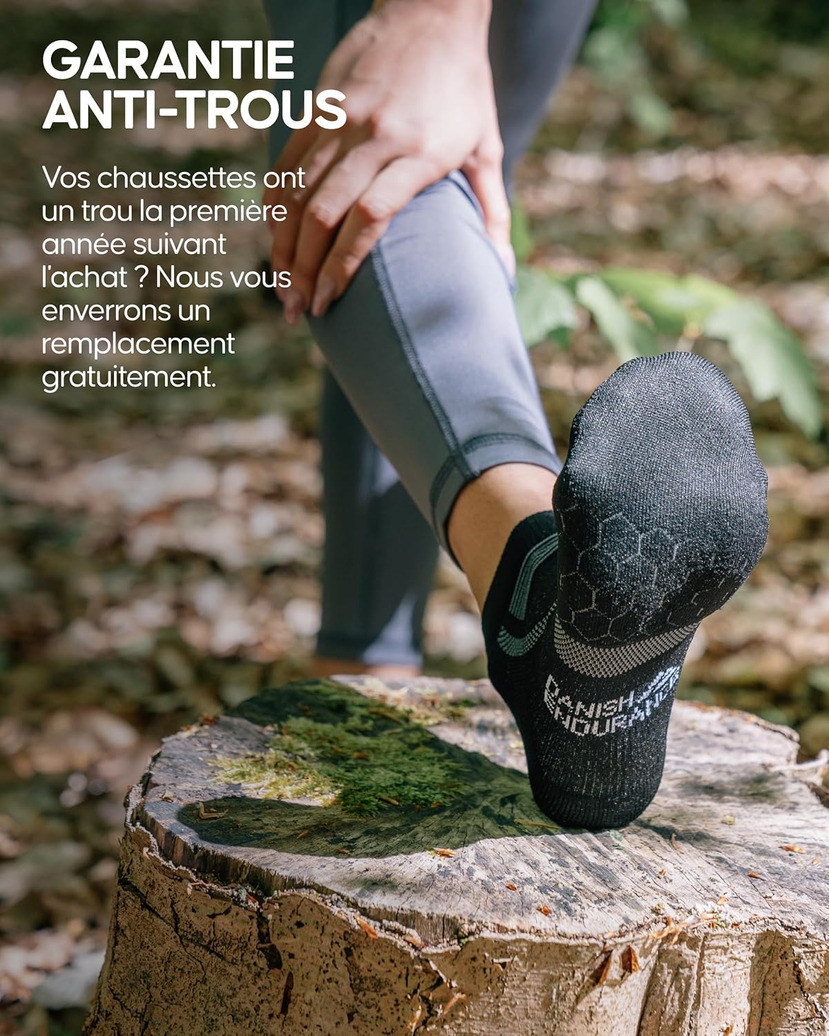 Thumbnail 3 de DANISH ENDURANCE Chaussettes Courtes Running Longue Distance (3 paires) anti-ampoules, séchage rapide