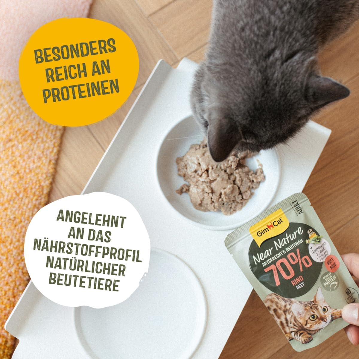 Detalle 1 de GimCat Near Nature Probier-Mix 12er Nassfutter