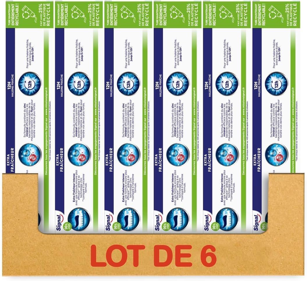 Thumbnail 2 de Signal Dentifrice Extra Fraîcheur 12h — lot 6×75ml 🪥