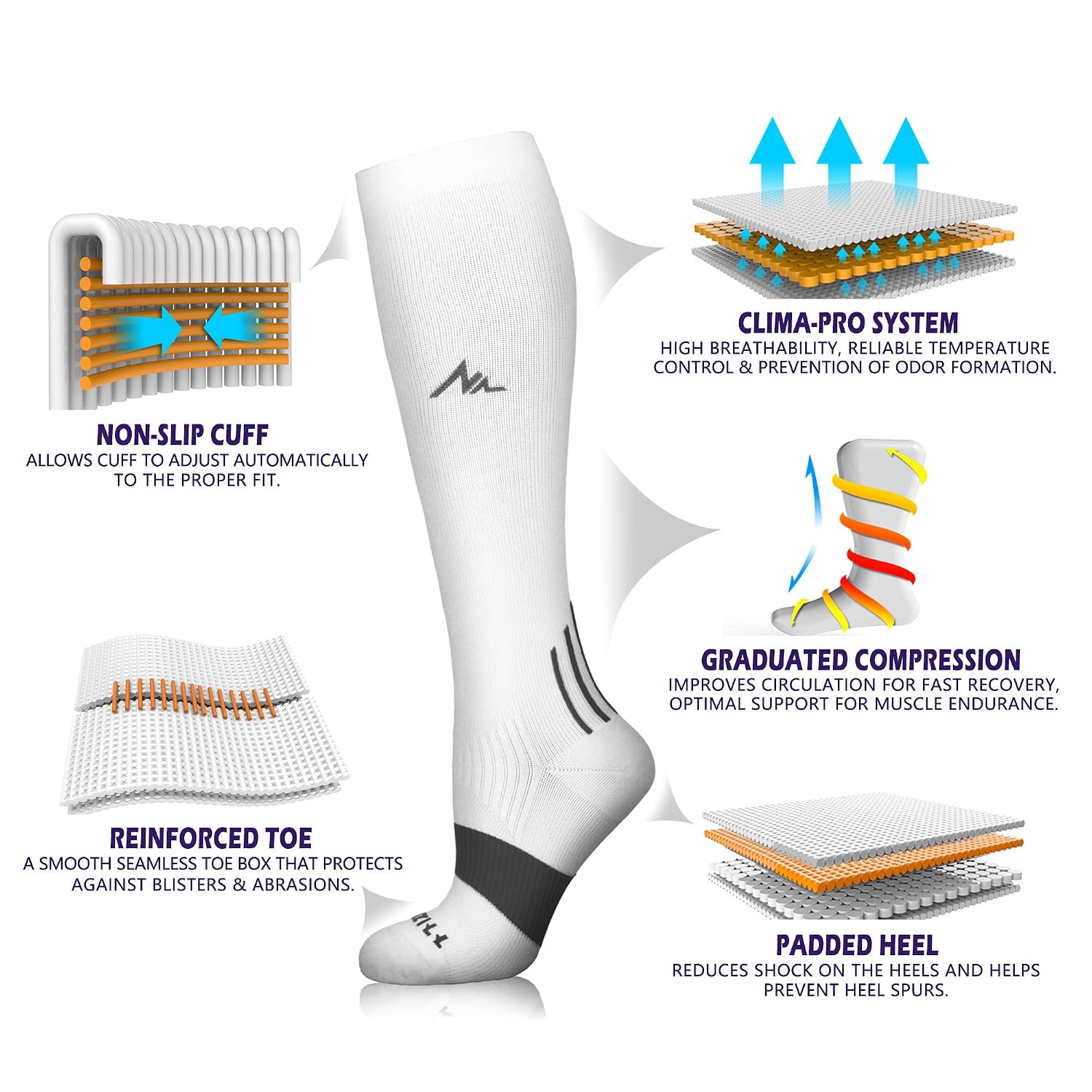 Thumbnail 3 de NEWZILL 24/7 Compression Socks, 20–30 mmHg Knee-High Support