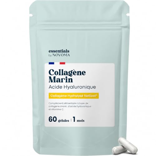 Detalle de Collagène Marin + Acide Hyaluronique + Vitamine C – 60 gélules, NOVOMA