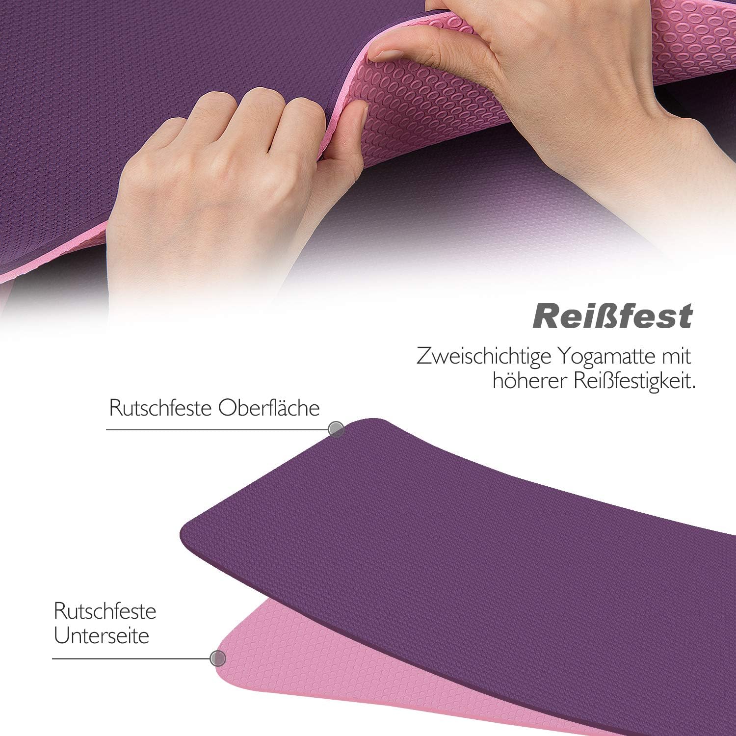 Thumbnail 5 de TOPLUS Gymnastikmatte – rutschfestes Training mit Tragegurt