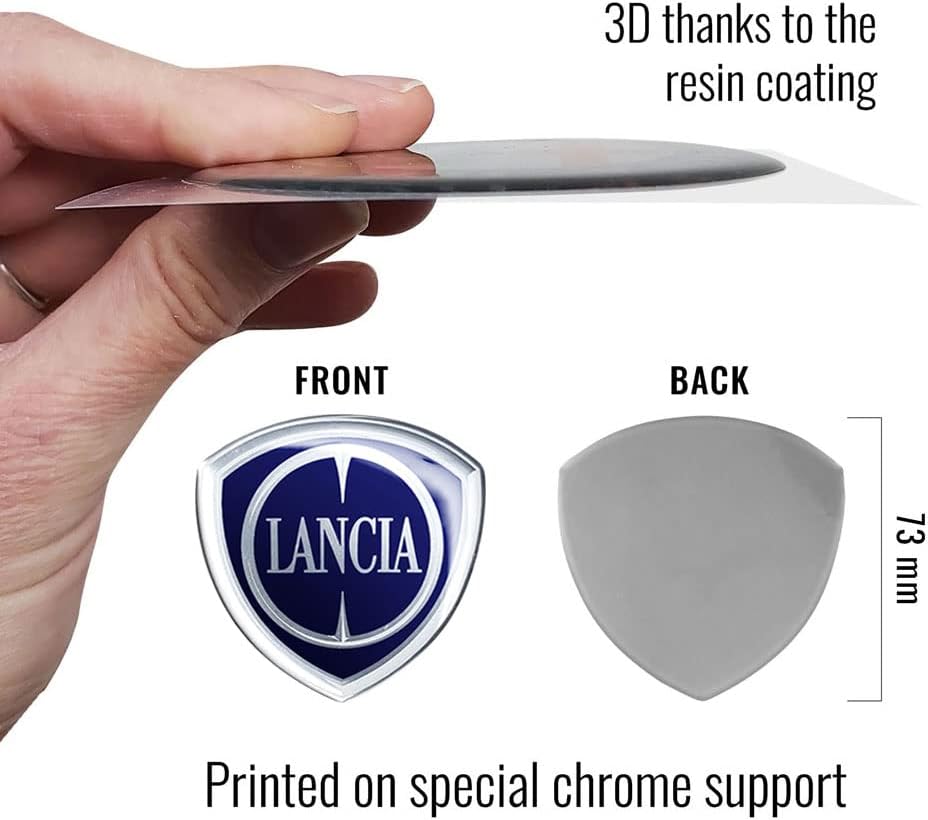 Thumbnail 2 de Lancia 21263 Adesivo 3D Logo Ufficiale per Ypsilon – Posteriore 71 × 73 mm