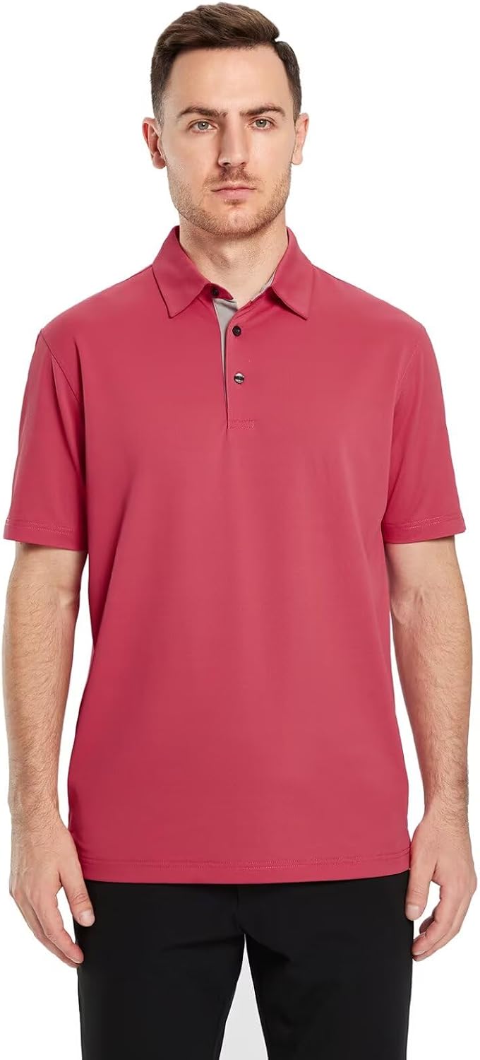 Detalle de Men's Golf Polo Shirt in Polyester Spandex