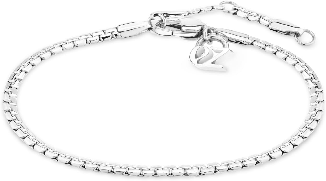 Detalle de ECHTZEIT Damenarmband The Y-Sleek – Edelstahl, verstellbar 17–21 cm, strahlender Glanz