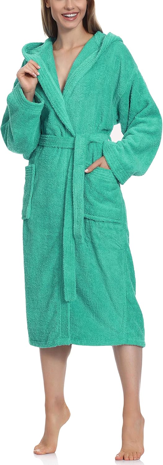Ladeheid Peignoir de Bain Éponge 100% Coton Femme LA40-102 : douceur et absorbance au quotidien