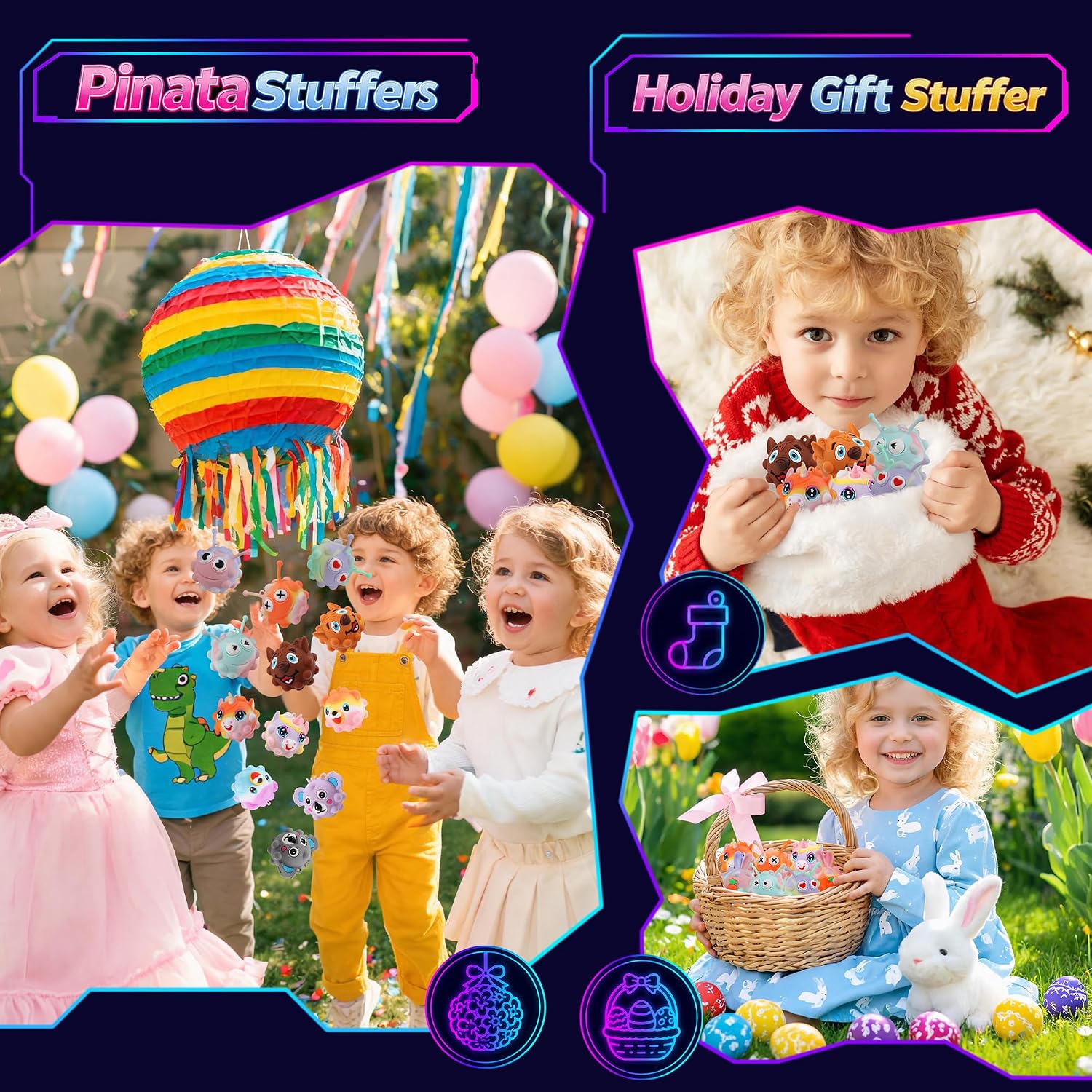 Thumbnail 5 de Party Favors for Kids: 18-Pack Light Up Animal Pop Fidget Toys