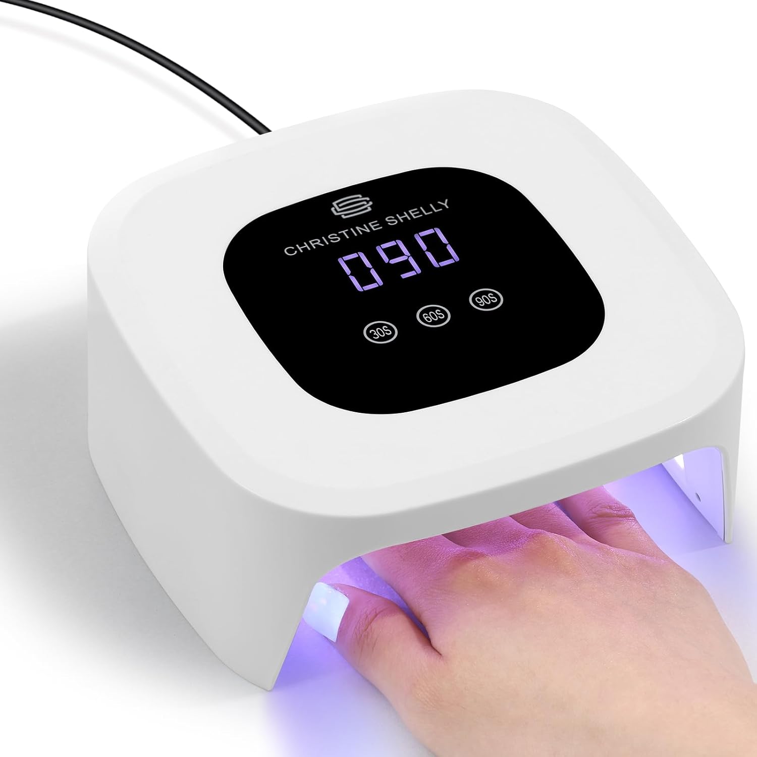 Detalle de CHRISTINE SHELLY 48W Gel Nail Lamp: Fast Curing LED Light for Home DIY