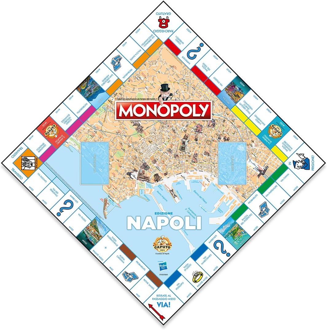 Detalle 2 de Winning Moves Monopoly - Edizione Napoli: il classico gioco di società in versione città partenopea