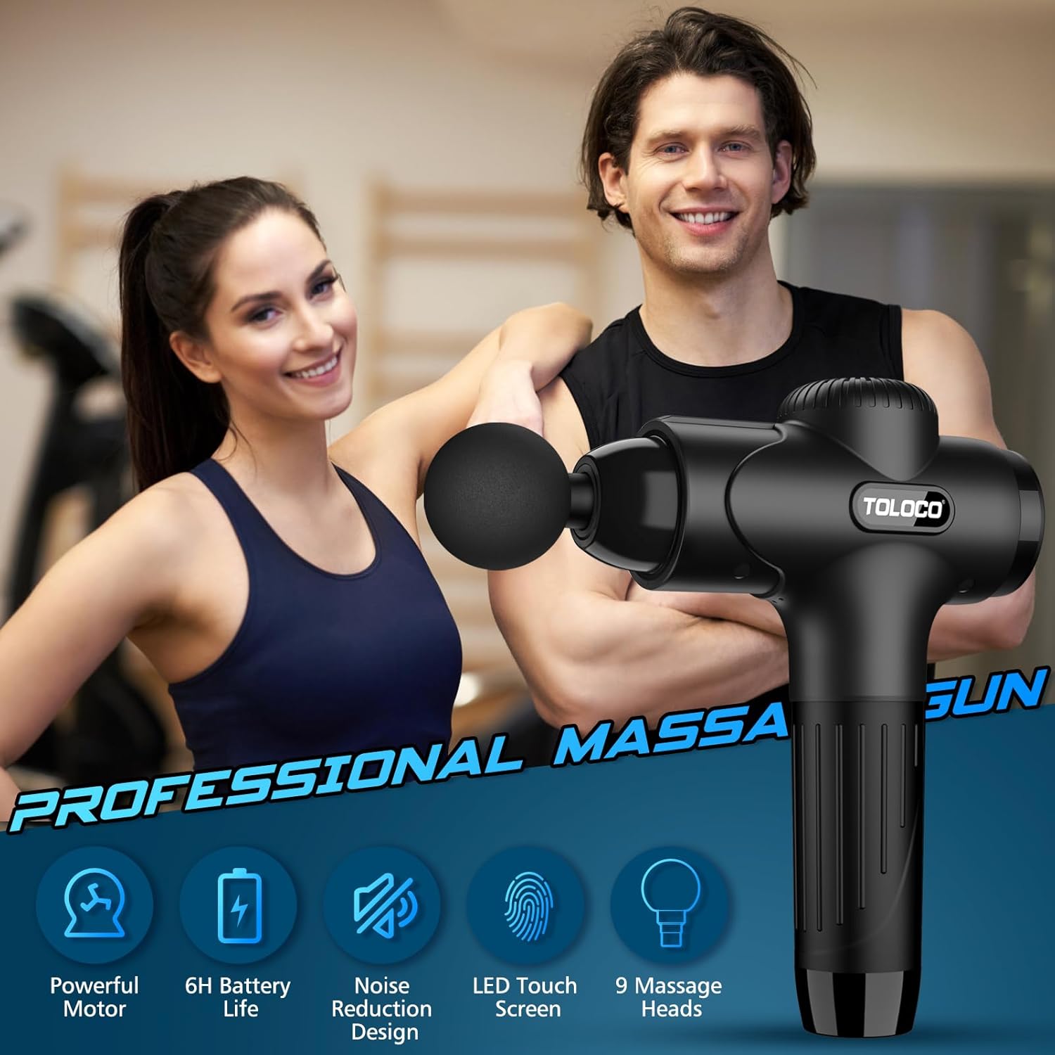 Thumbnail 6 de TOLOCO Massage Gun percussion massager 10 heads 💆