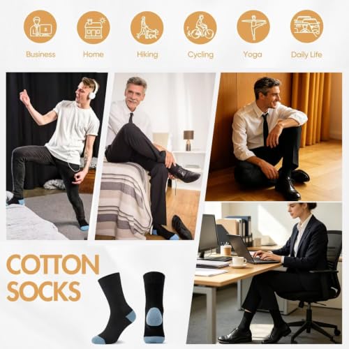 Detalle de NUOZA 12 Paar Sommer Socken Schwarz Damen 35-38 – Baumwolle, atmungsaktiv & robust