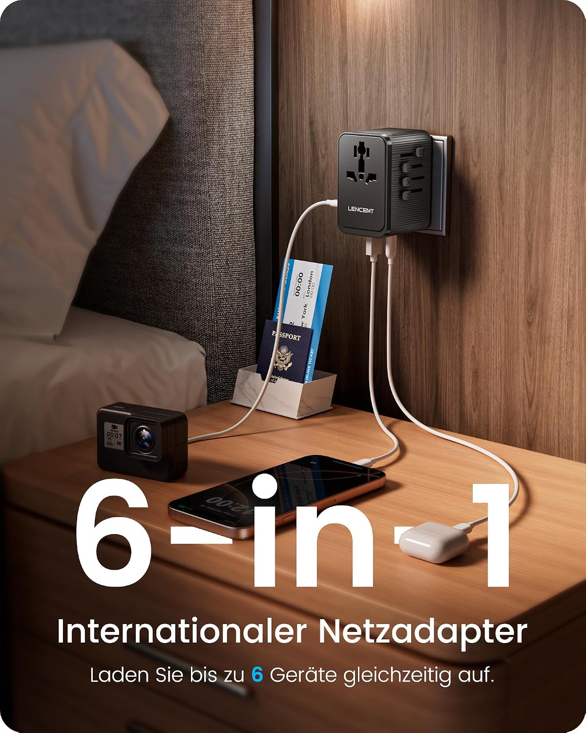 Thumbnail 5 de LENCENT Reiseadapter 30W, universal 🔌
