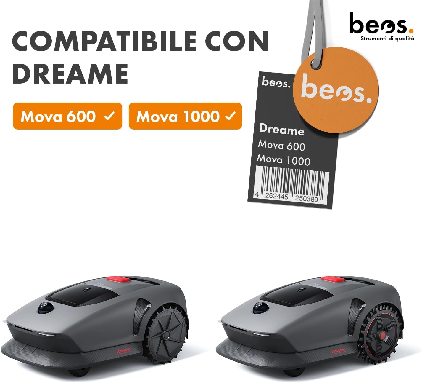 Thumbnail 1 de BEOS Premium Robot Tosaerba Tuning – disco portacoltelli per 6 lame per Dreame Mova 600 & Mova 1000, rinforzato in fibra di vetro (Ø 170 mm)