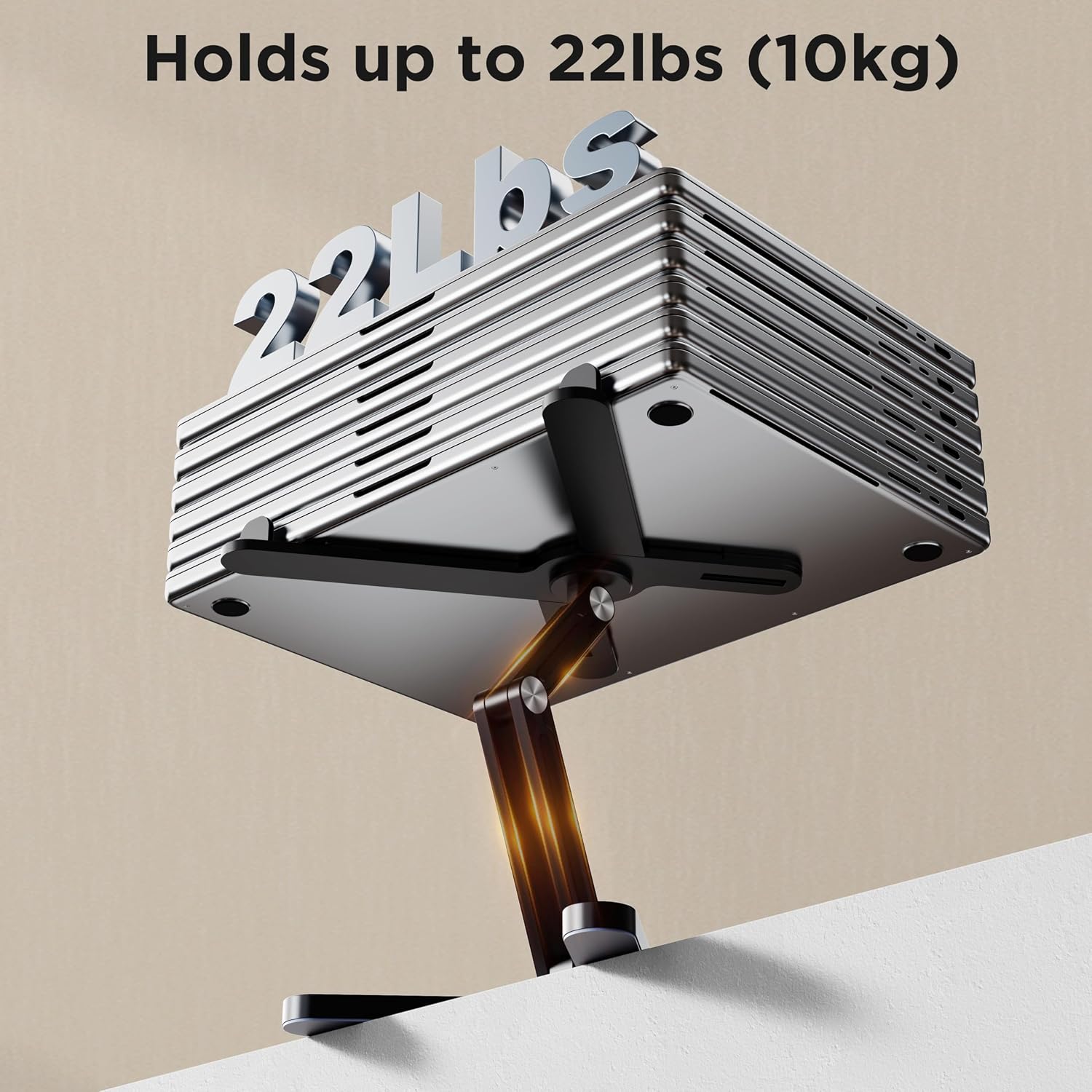 Thumbnail 6 de FoldWise X Premium Laptop Stand for Desk – 100% Aluminium, 360° Rotation, Adjustable Height
