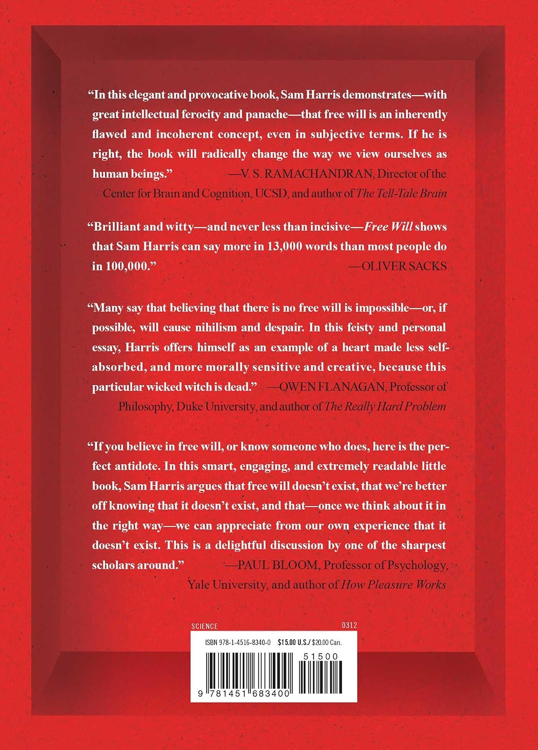 Thumbnail 1 de Free Will book, published by Free Press