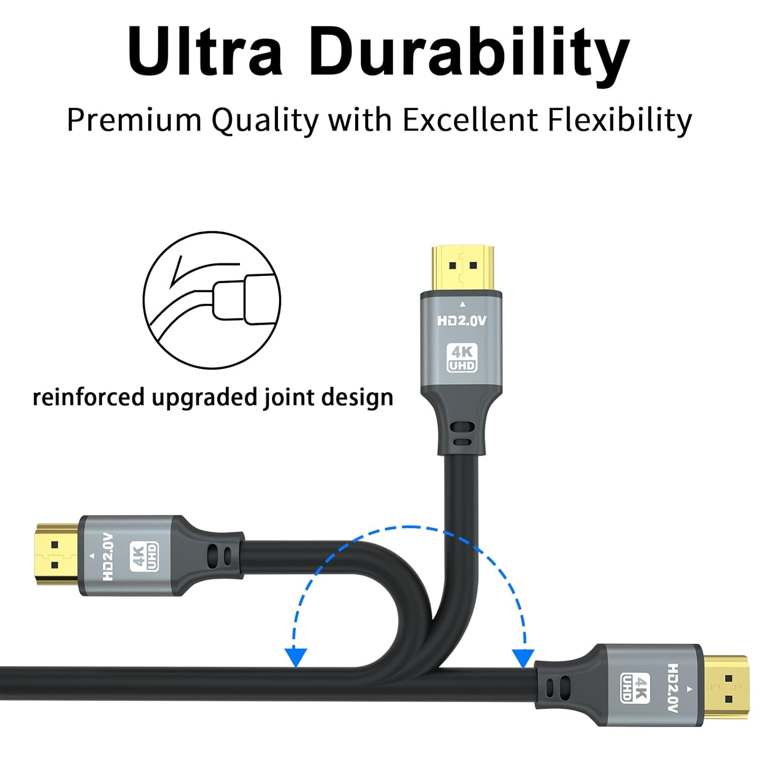 Thumbnail 4 de Jojobnj 4K HDMI Cable 2.0 (10m) with 18Gbps support and HDR/ARC compatibility