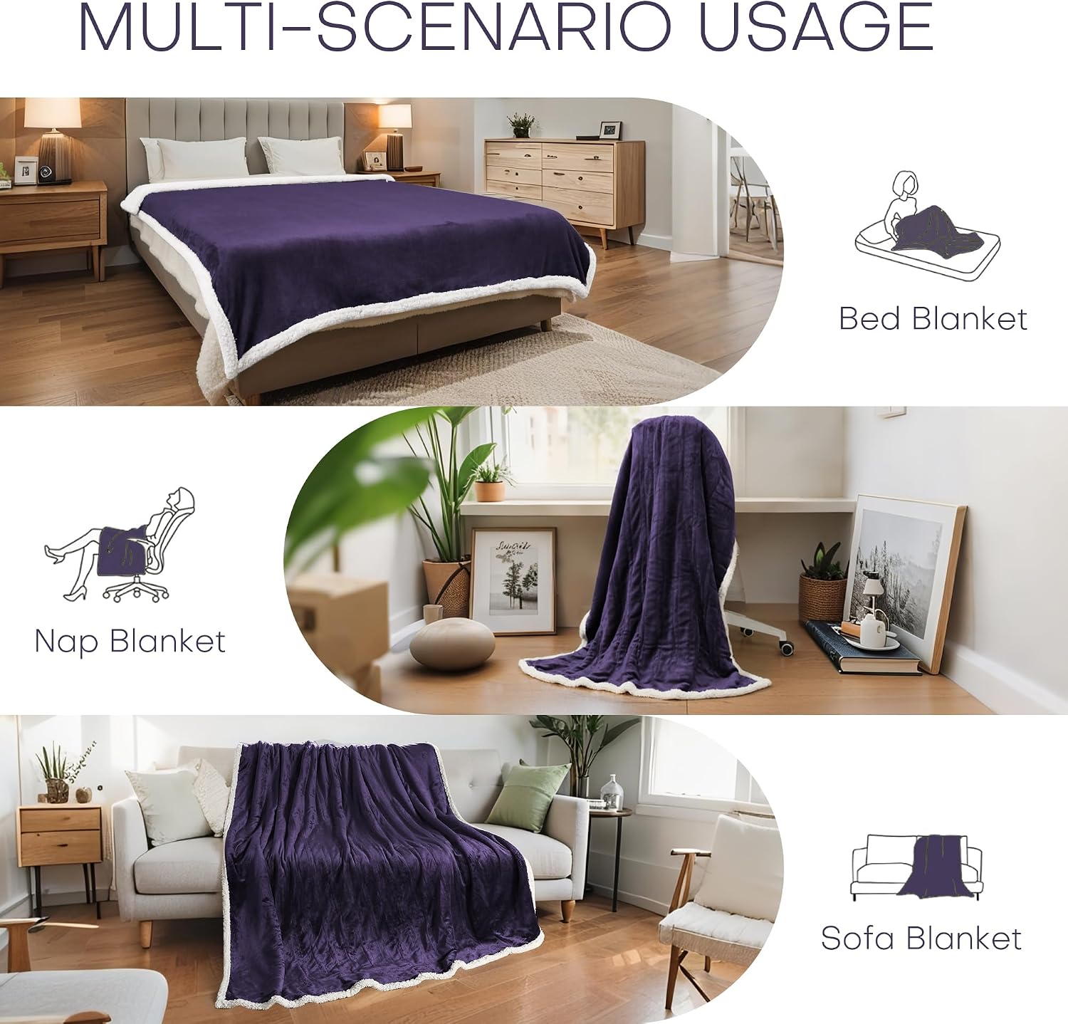 Detalle 2 de Electric Heated Blanket Full Size 72"x84" 6-Heat Settings