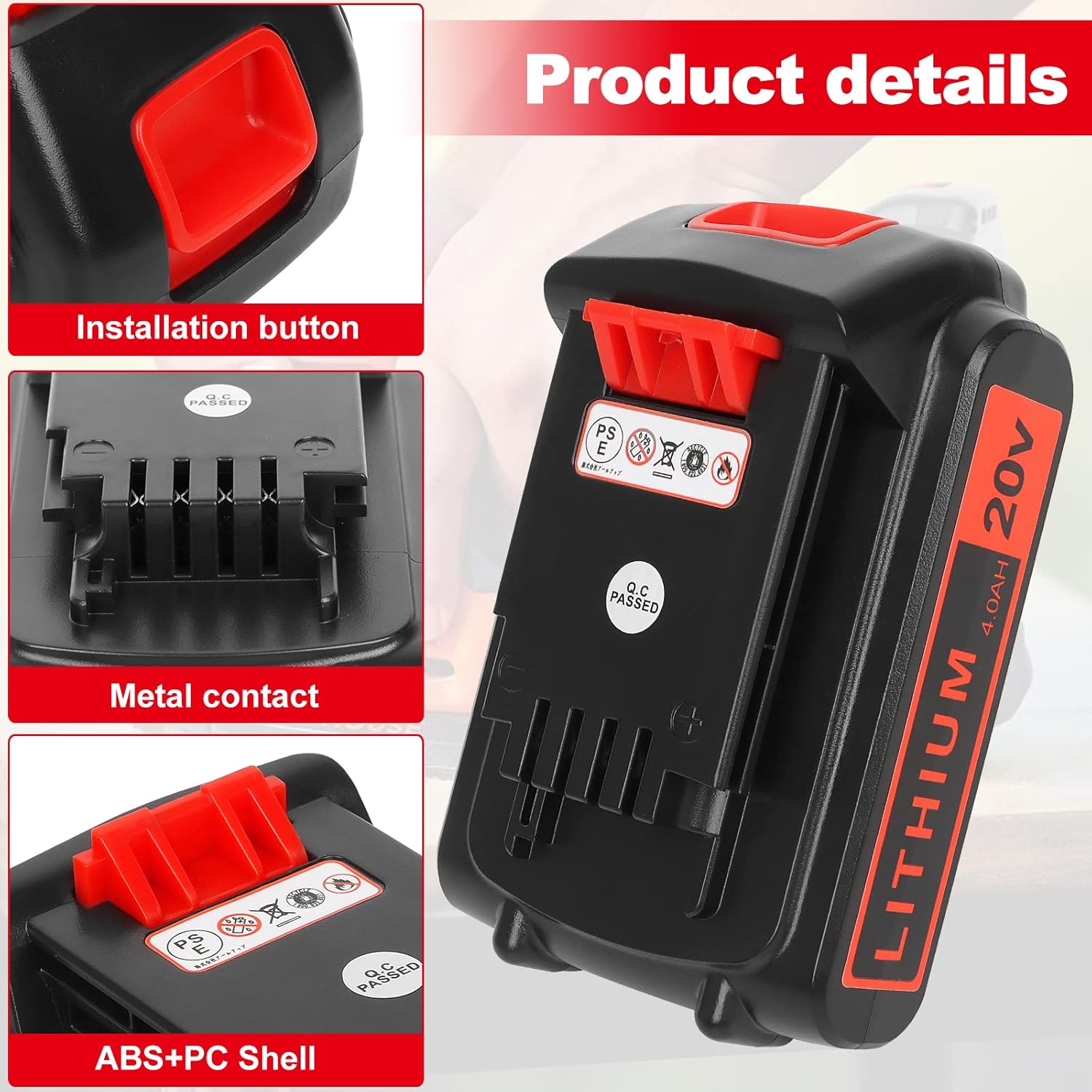 Detalle 2 de Akkopower Replacement Battery 4.0Ah