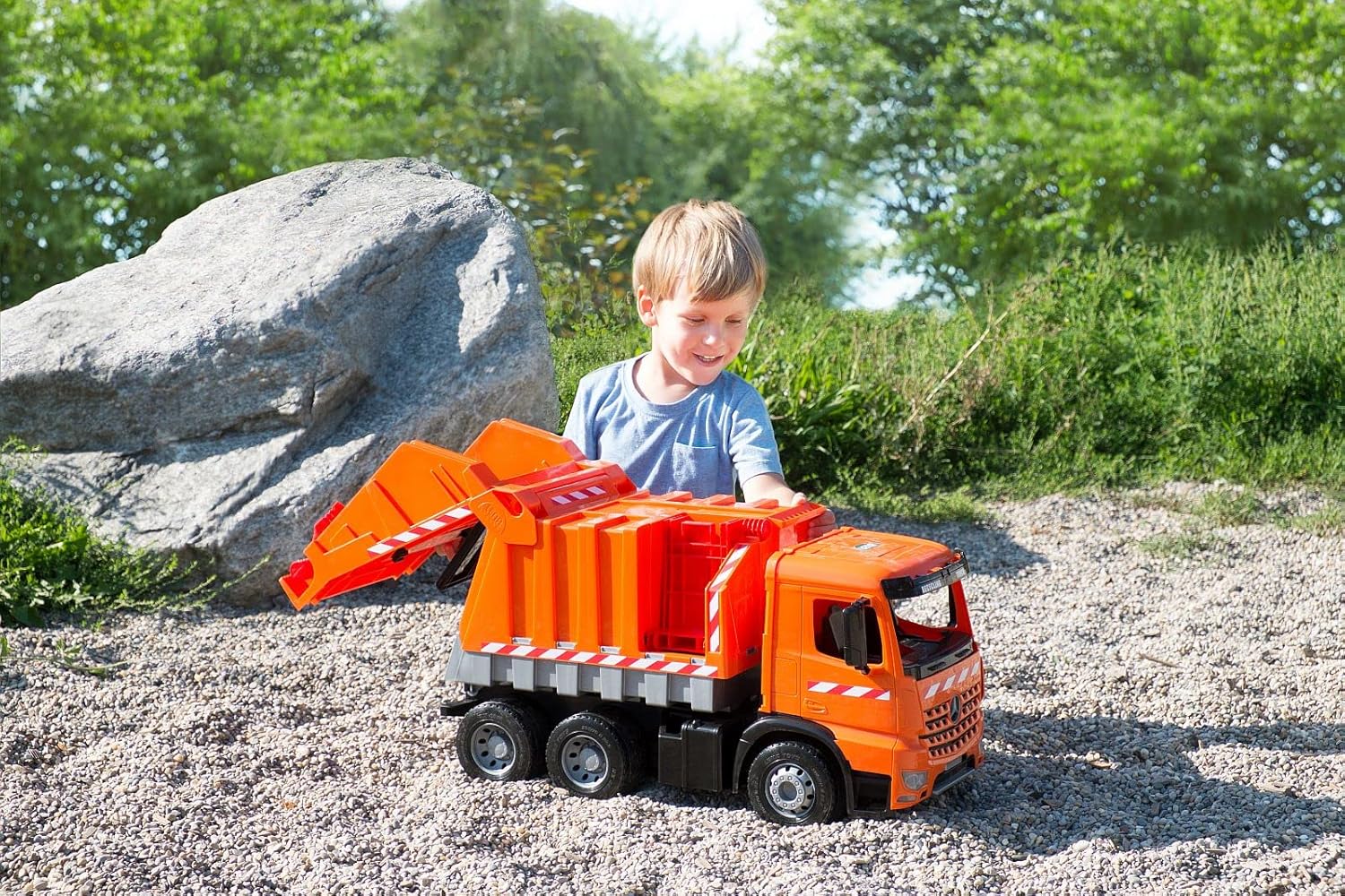 Detalle de LENA Giga Trucks Mercedes-Benz Arocs Immondizia: camion per 3+ anni in plastica resistente