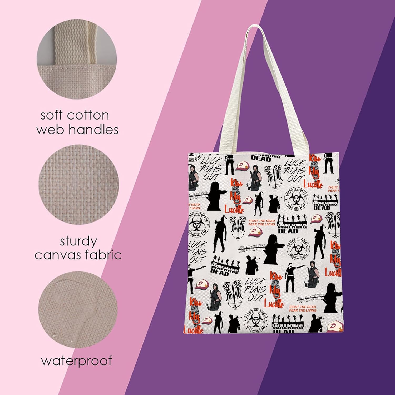 Detalle de W-alking Dead Cosmetic Bag Zombie-themed makeup pouch