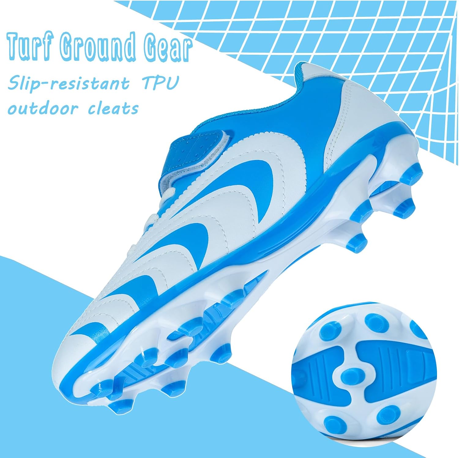 Detalle de Unitysow Kinder Fußballschuhe – robuste Turf-Schuhe für Jungen und Mädchen
