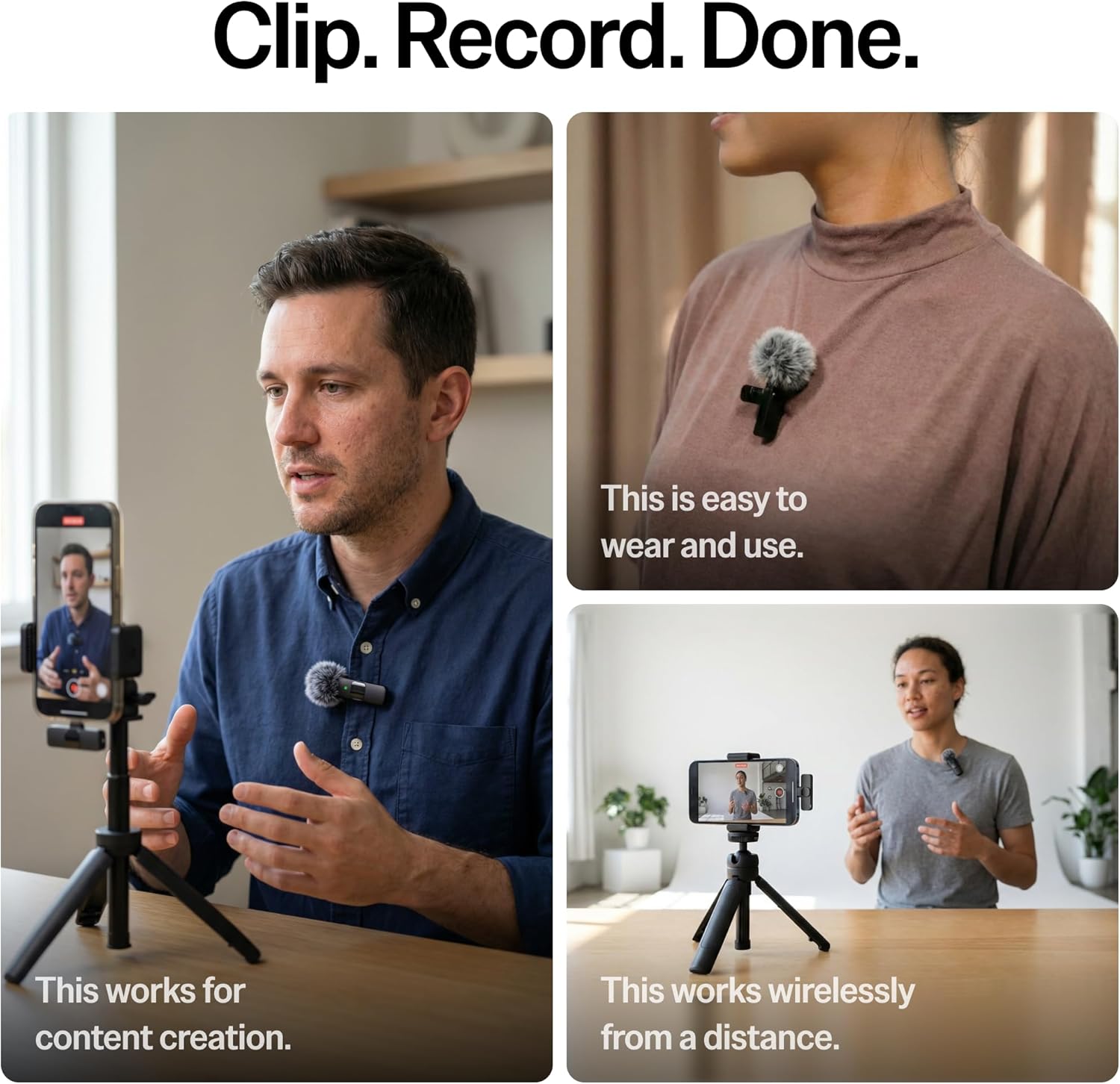 Detalle de Mini Mic Pro wireless lavalier microphone for iPhone 🎤