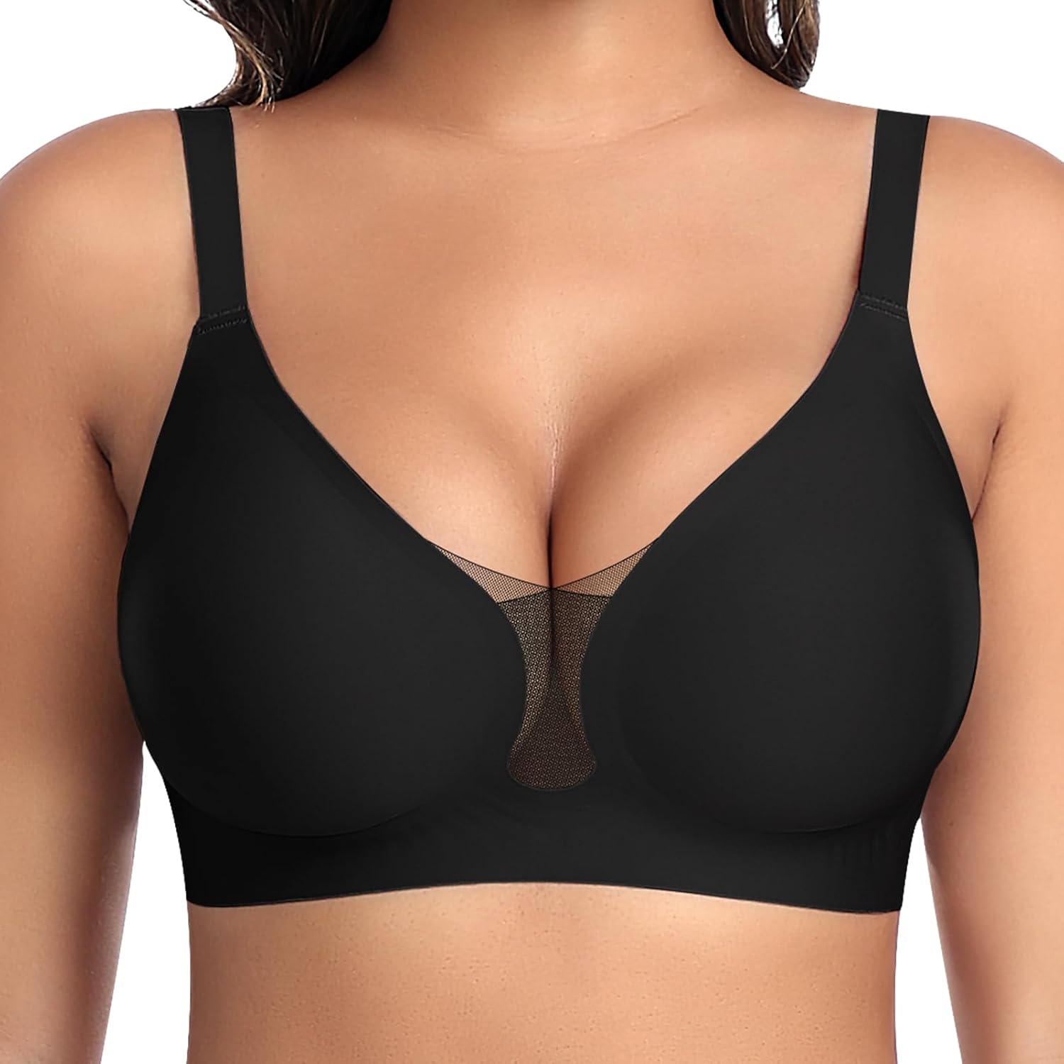 Thumbnail 6 de BH Damen Jelly-Strip nahtloser Bügellos Soft-BH mit tiefem V-Ausschnitt & Mesh-Spitze
