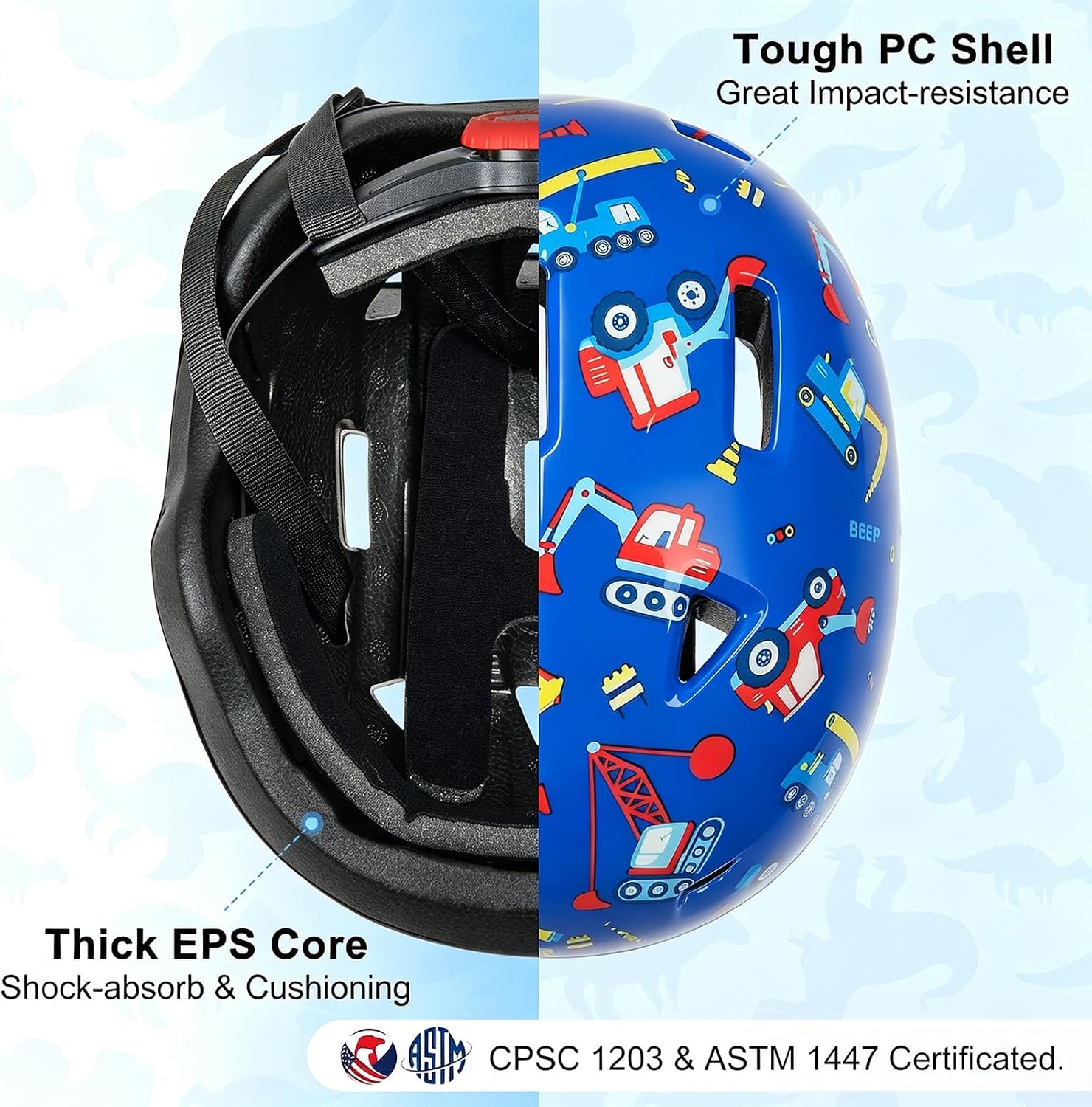 Thumbnail 2 de Toddler Helmet with Knee and Elbow Pads Set for 1–3 Years – Adjustable Baby Bike Helmet with Protective Gear