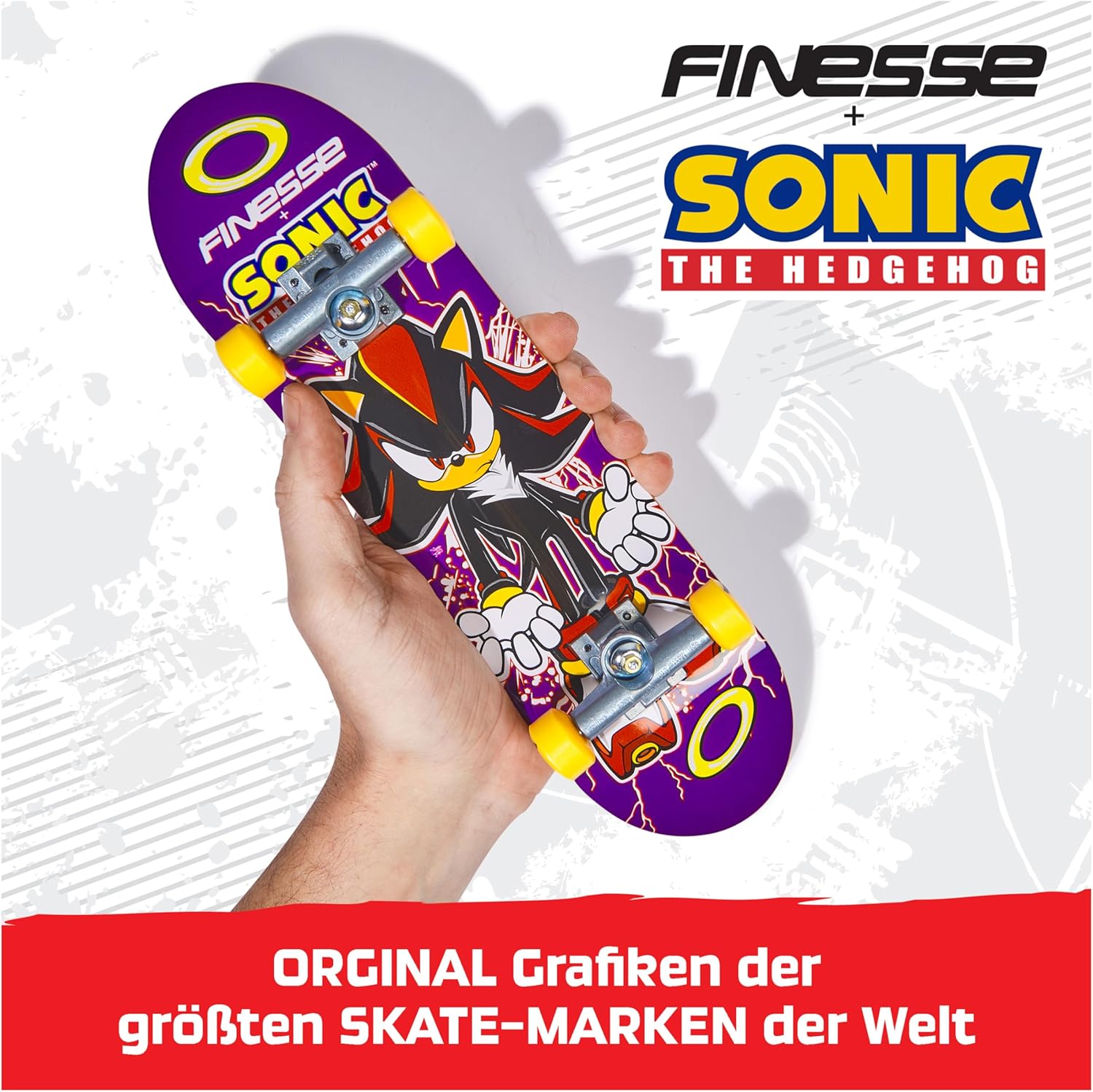 Thumbnail 2 de Tech Deck XXL Handboard Finesse x Sonic the Hedgehog – Handboard mit Lizenzgrafik, 27,6 x 13,9 cm