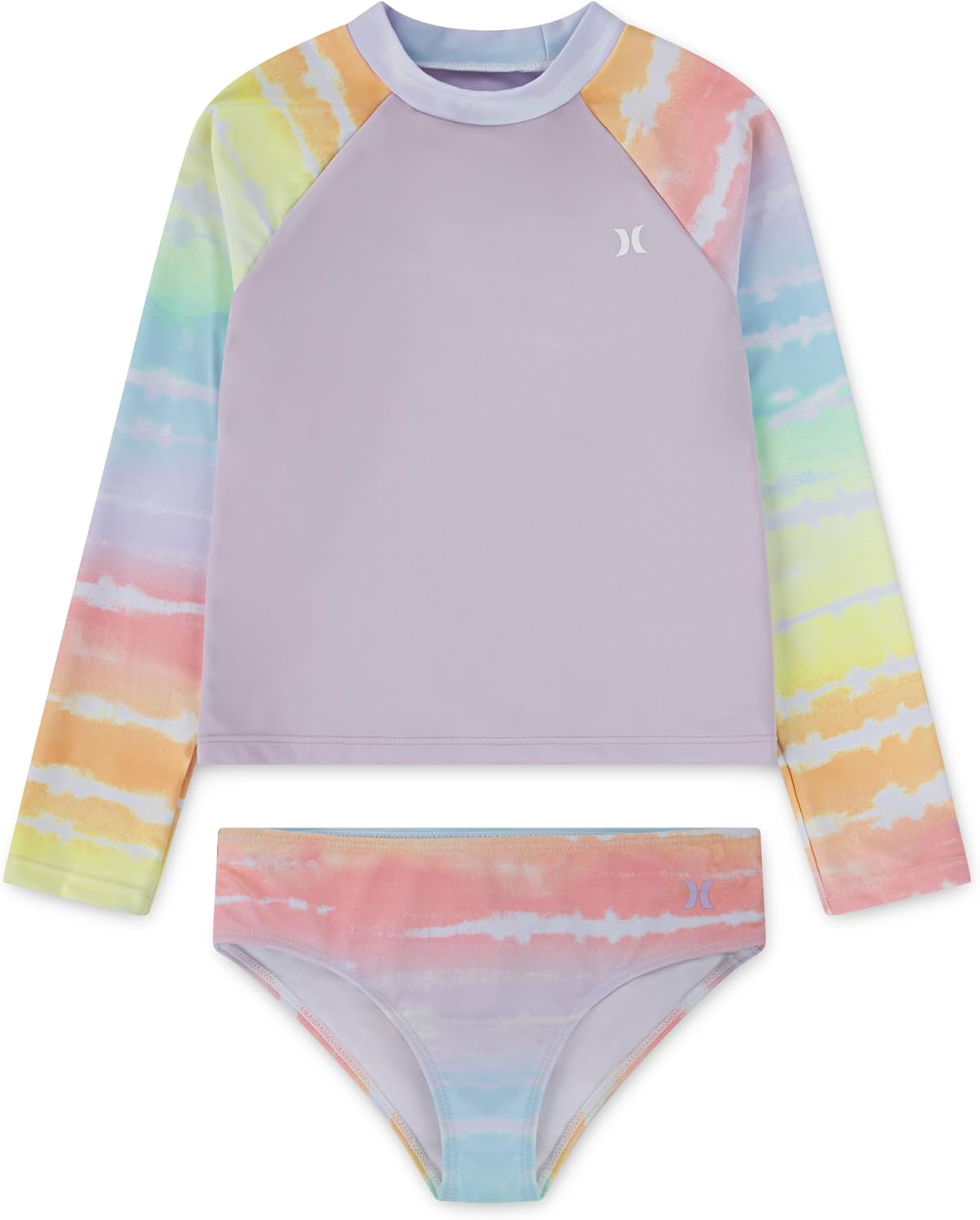 Detalle de Hurley Girls Two-piece Rashguard Set (Big Kid): Practical Sun Protection with Style