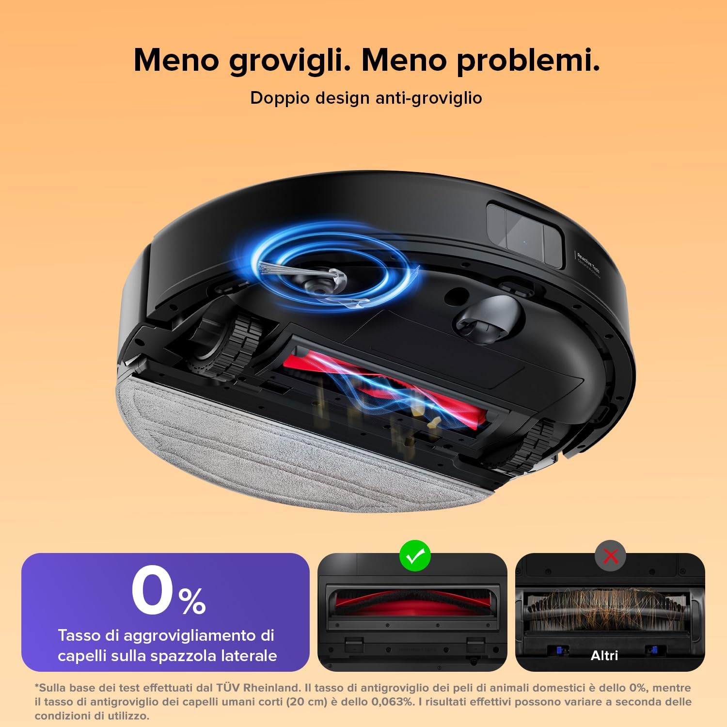 Detalle de roborock Q10 S5 Set: Robot aspirapolvere con 10.000 Pa, panni sollevabili, versione nera