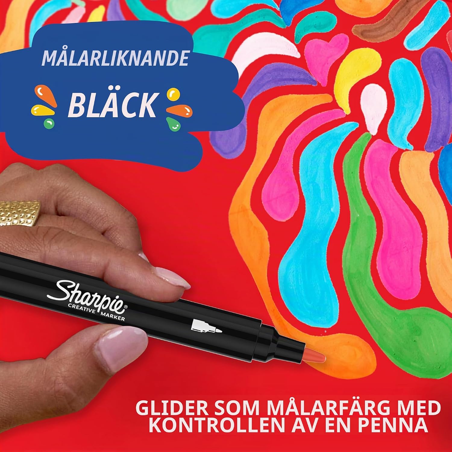 Detalle 2 de Sharpie Creative Marker akrylmarkerare, vattenbaserat bläck och 36 varma toner