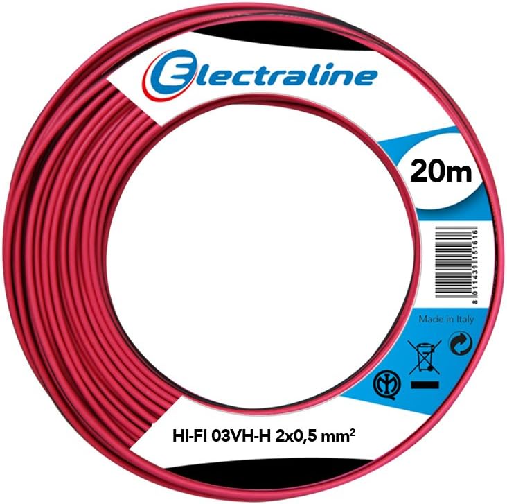 Electraline 10833 cavo HiFi per casse 20 mt