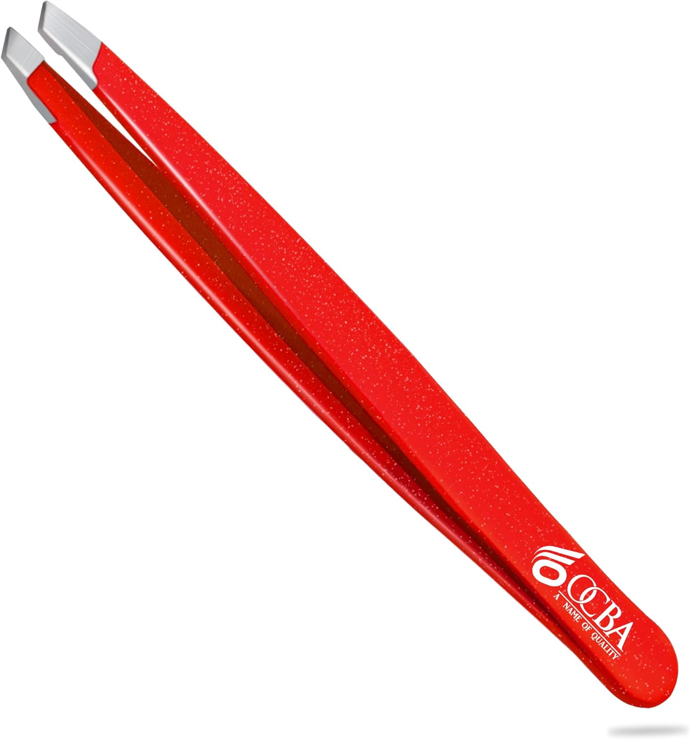 Detalle de OCBA lot de 4 pinces à épiler pour sourcils, pointes affinées et revêtement antidérapant (4 pièces noir)