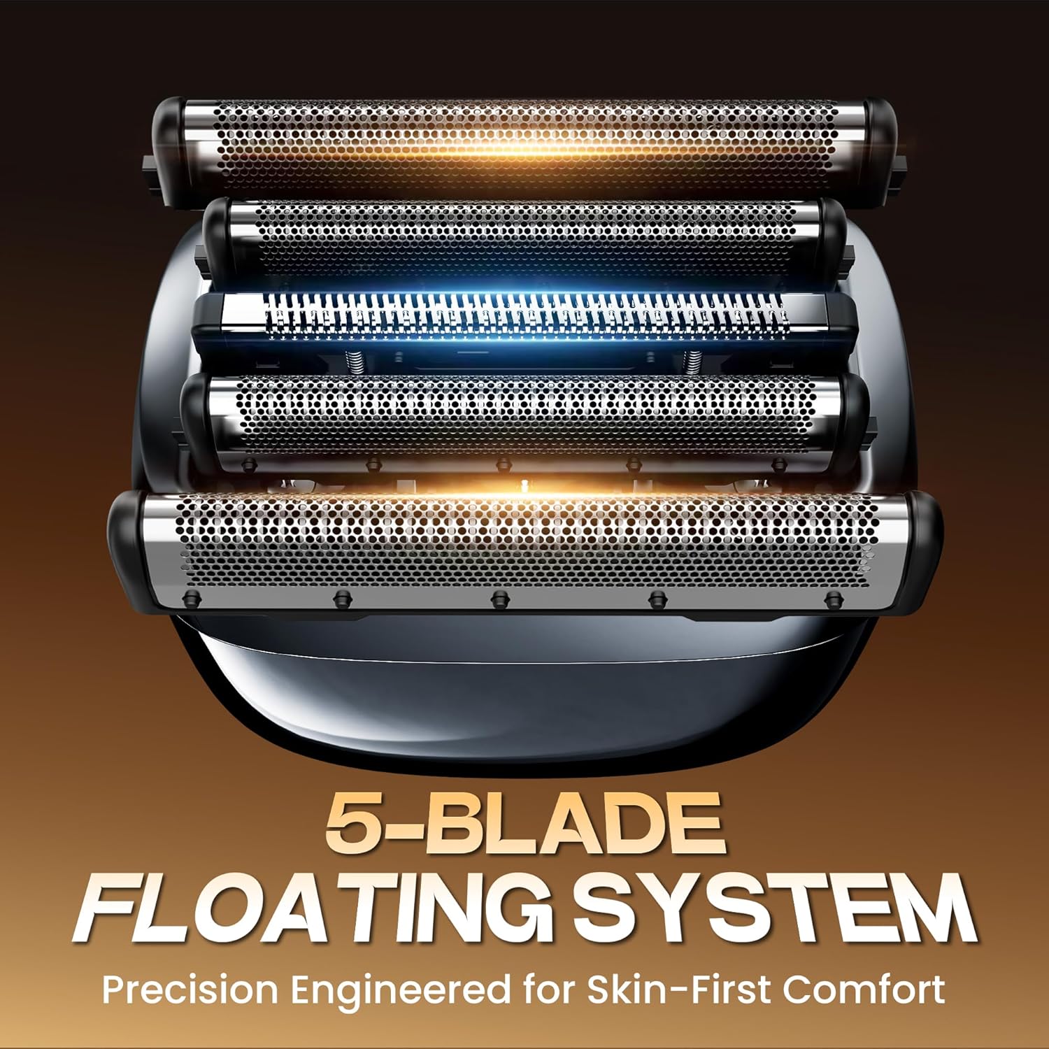 Detalle de MALEGEBAZ Electric Foil Shaver for Men: Upgraded 5-Blade System with IPX8 Waterproof Design