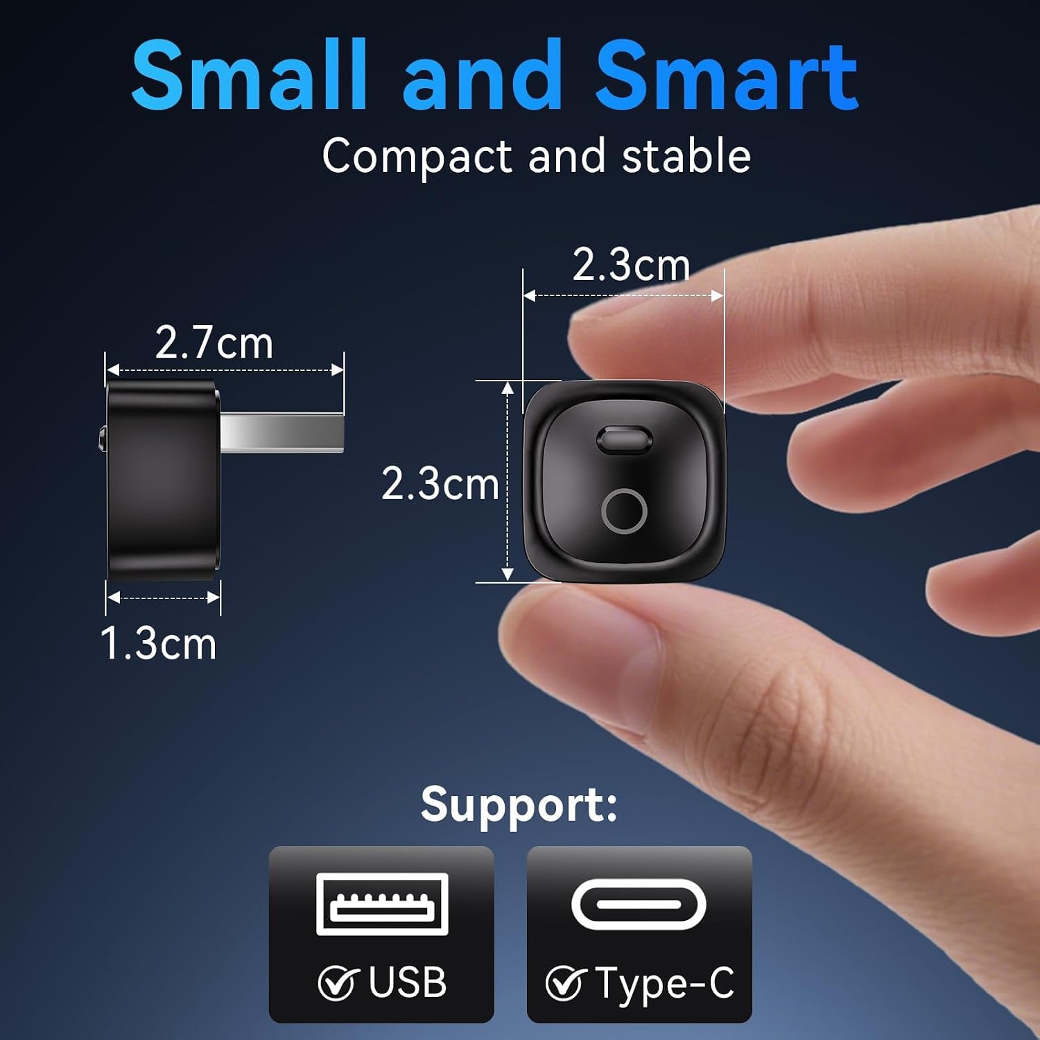 Detalle 2 de 2 in 1 Adattatore Wireless per CarPlay & Android Auto – Plug and Play