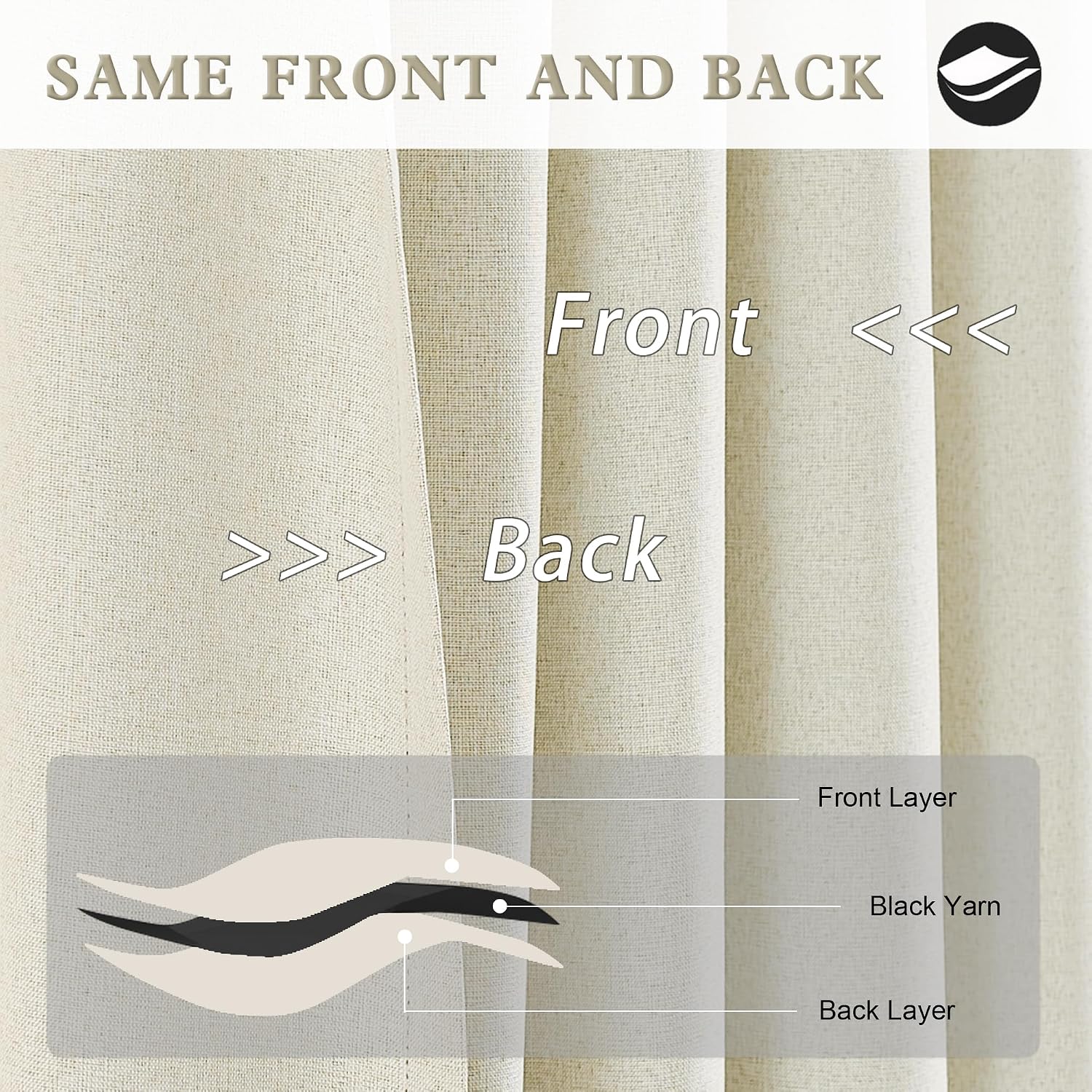 Thumbnail 4 de DUALIFE Blackout Curtains 50x90 Inch