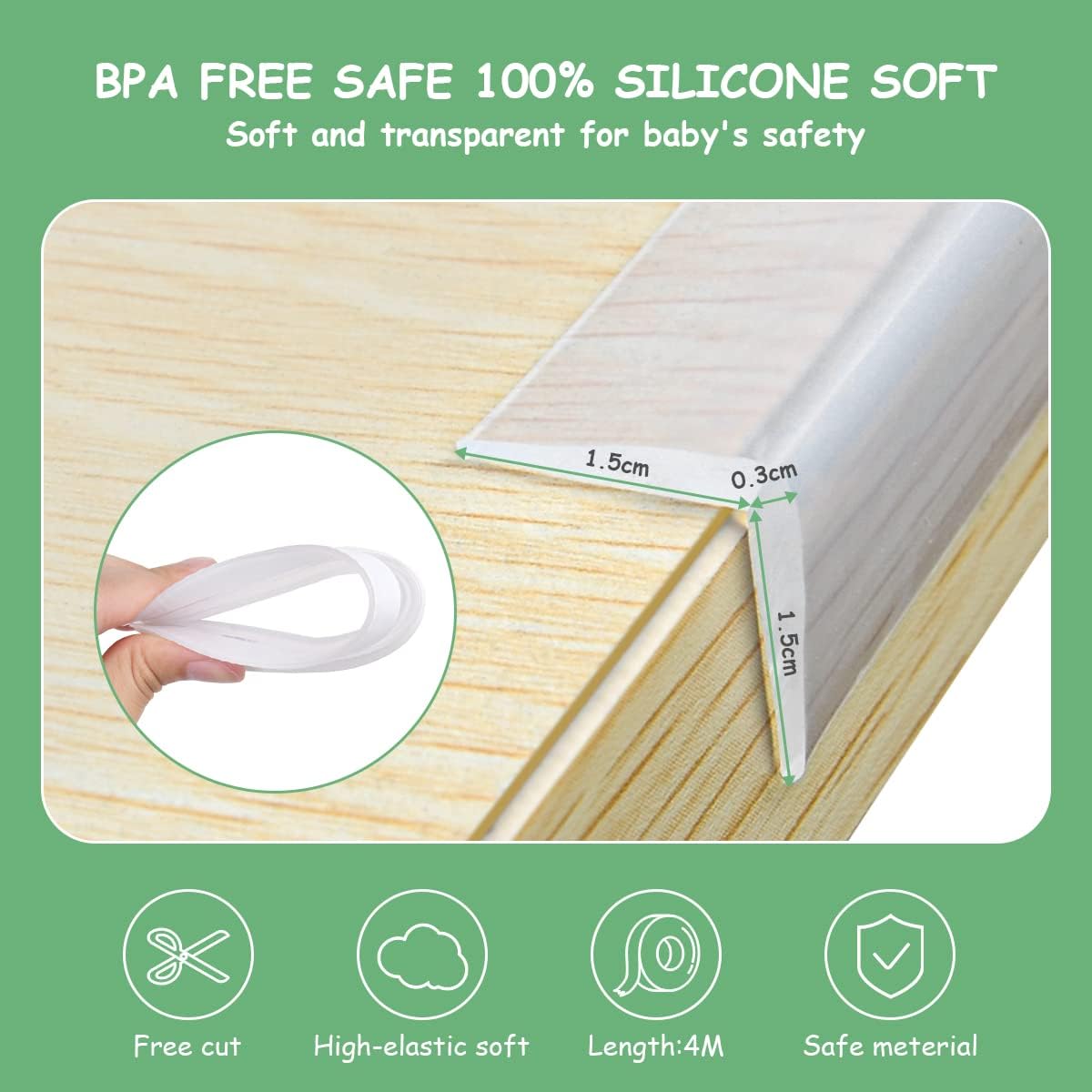 Thumbnail 1 de Vicloon silicone edge protector strip 4m