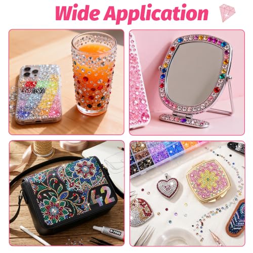 Detalle de WUIOWPPIC 42 Colours Nail Art Rhinestones Bedazzling Kit – 36,800 Pieces