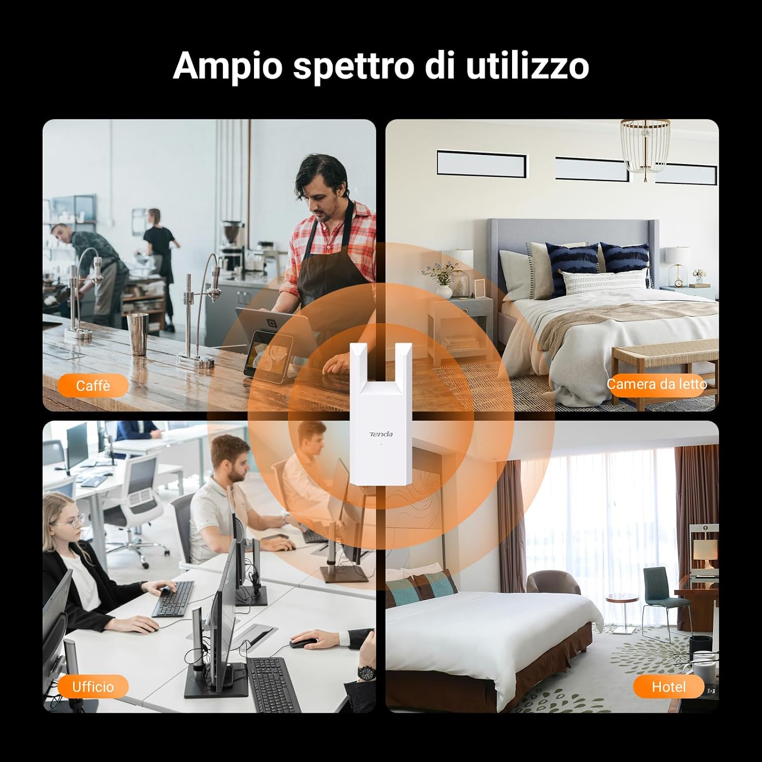 Thumbnail 6 de Tenda Ripetitore WiFi Extender e Access Point 300 Mbps – Bianco (A9)