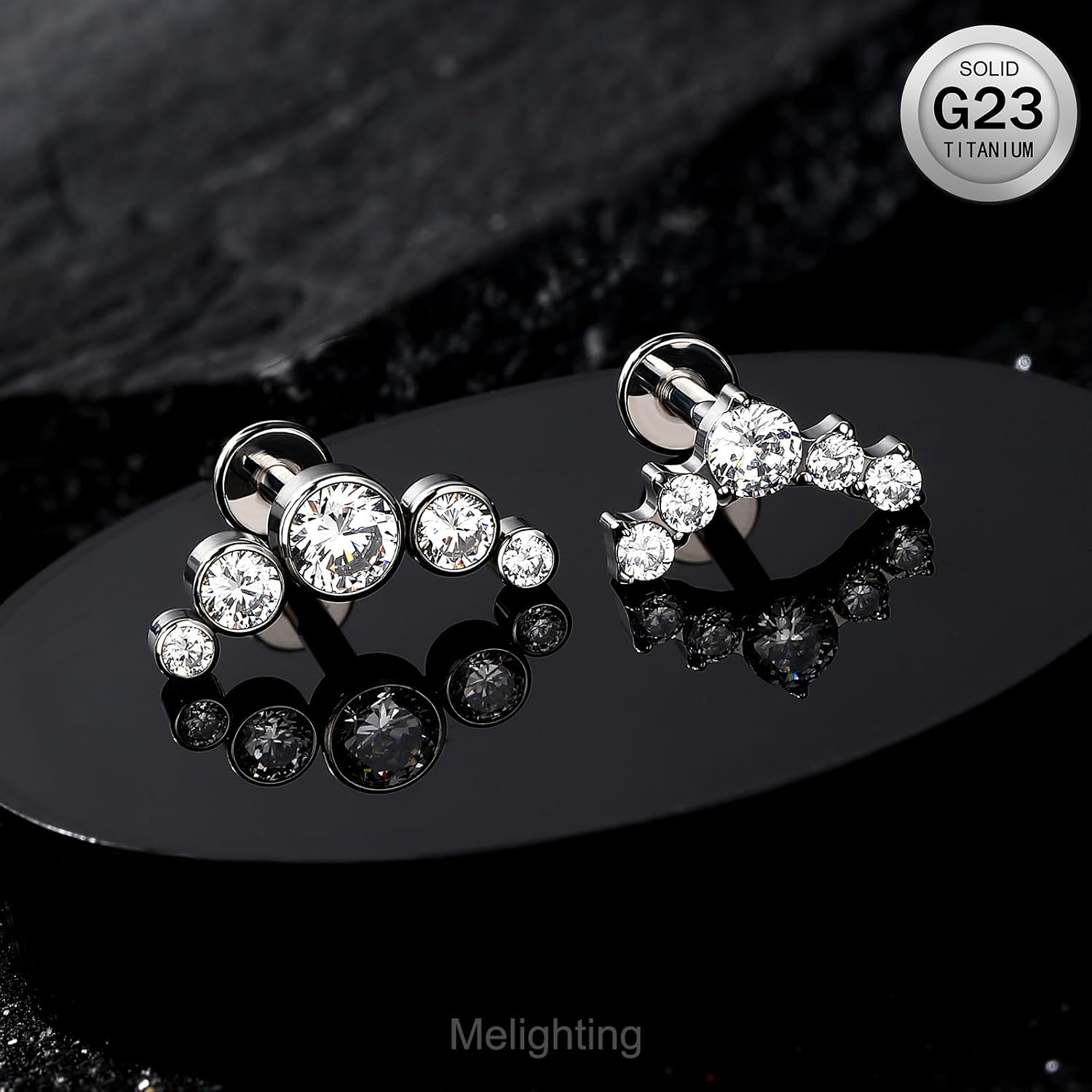 Thumbnail 5 de Melighting Piercing Labret in Titanio orecchini Helix