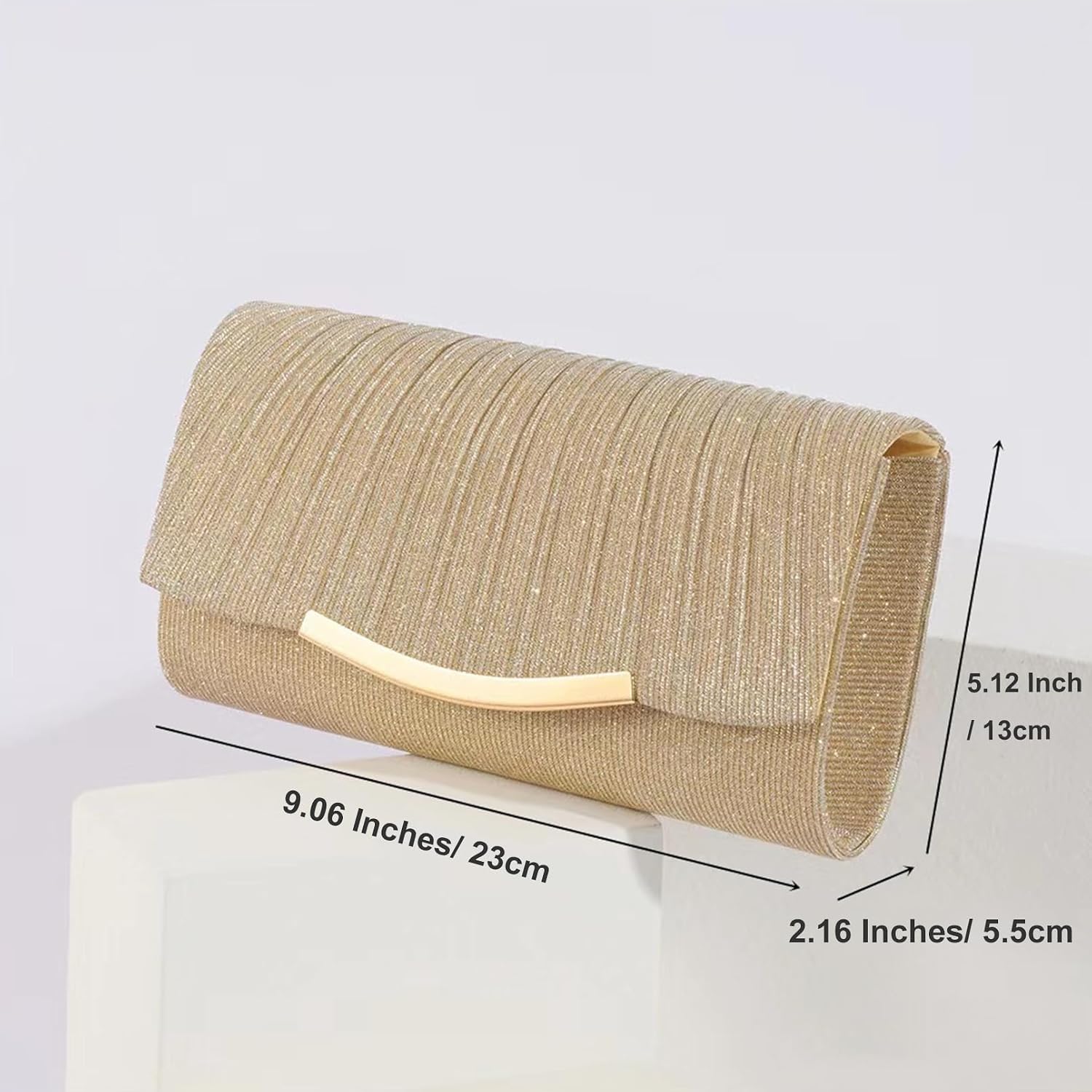 Thumbnail 6 de Kememo Sequin Clutch Bag 23 x 13 cm