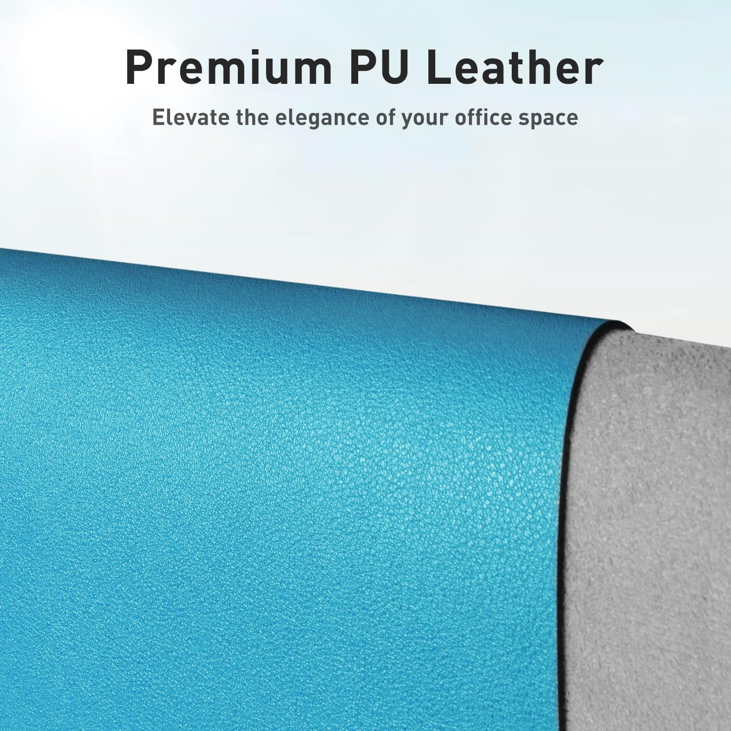 Thumbnail 1 de Aothia Office Desk Mat 80x40 cm – Waterproof PU Leather, Non-Slip Turquoise Blue