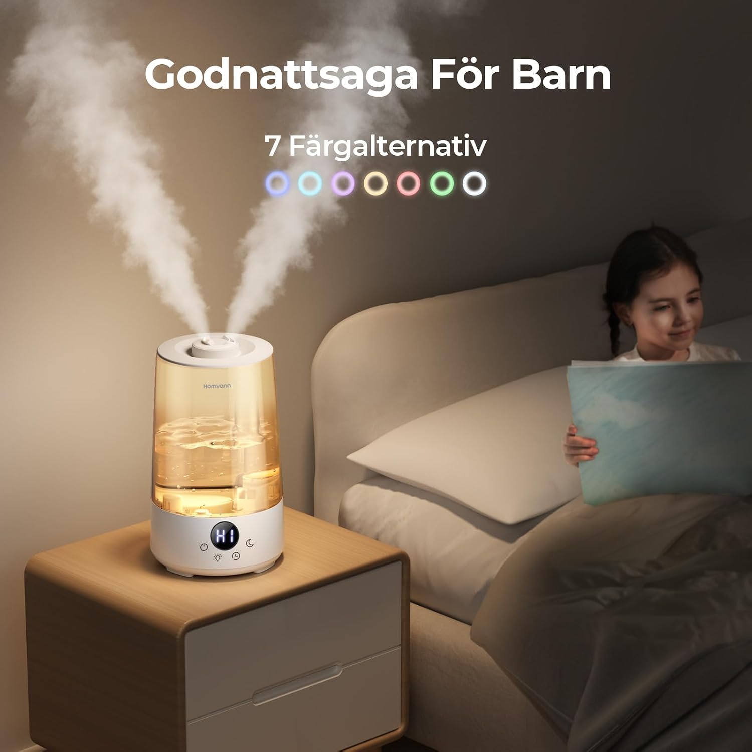 Thumbnail 5 de Homvana Top-Fill humidificador 34 h para dormitorio