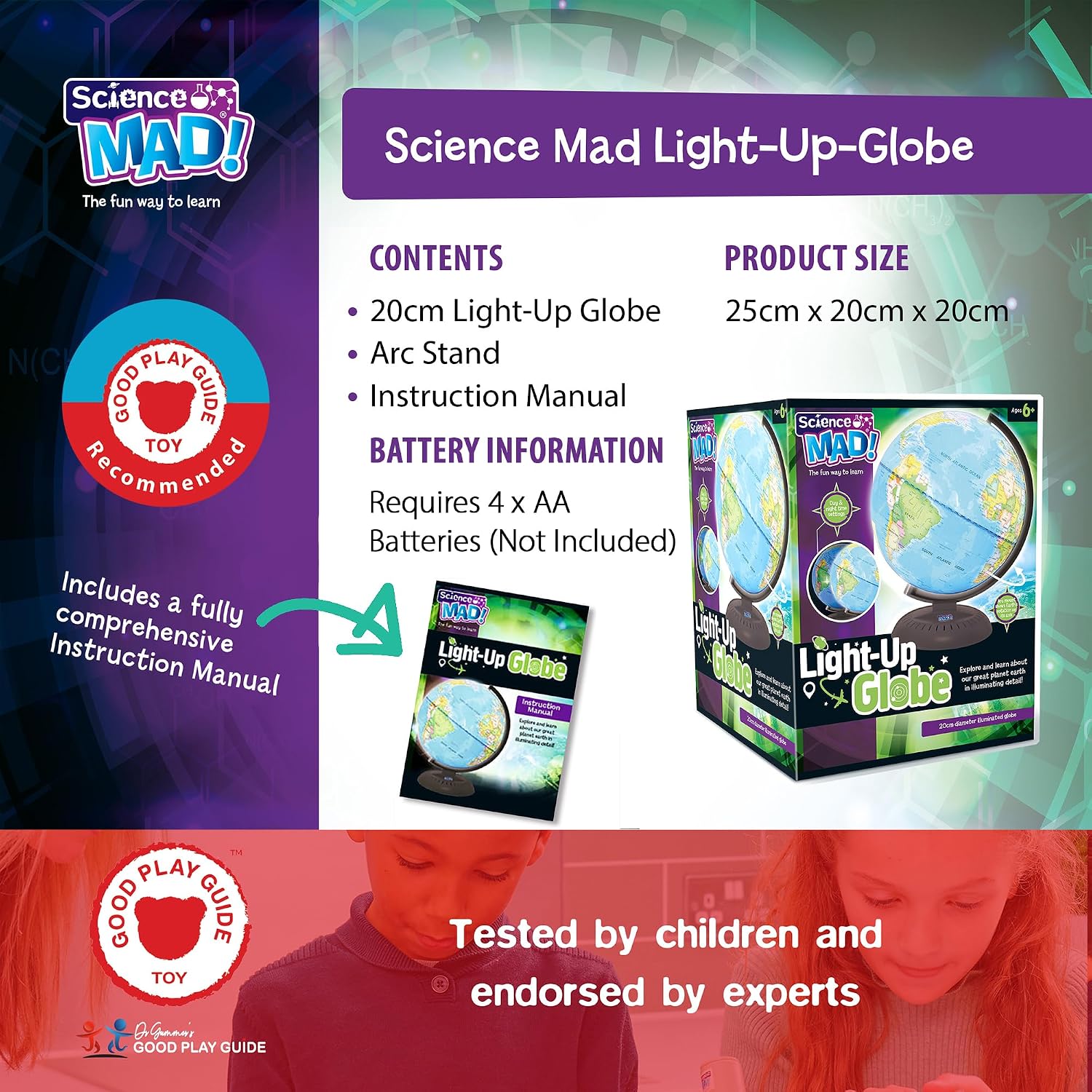 Detalle 2 de Science Mad Light Up Globe