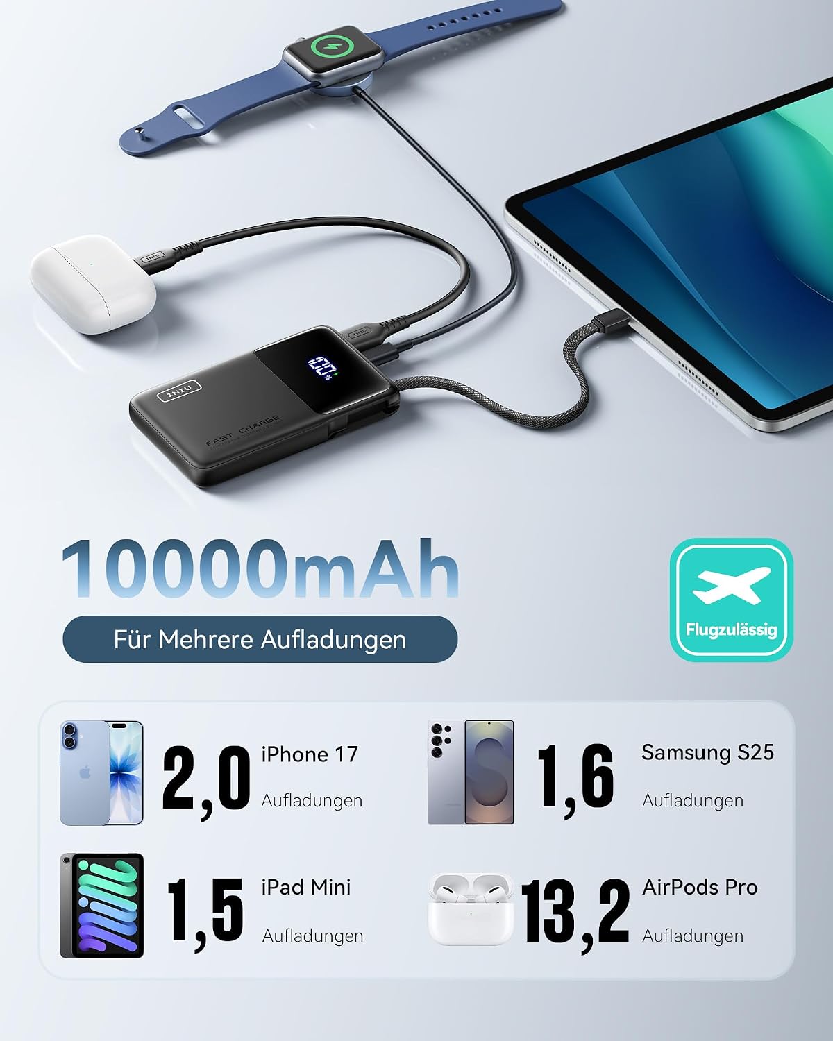 Thumbnail 3 de INIU 45W Power Bank Ultra-dünn 10000mAh