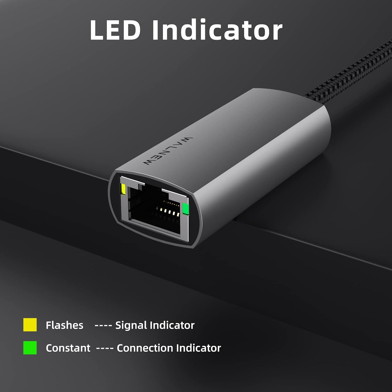 Detalle de WALNEW USB C Ethernet Adapter 1,000 Mbps