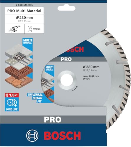Detalle de Bosch Accessories Professional Diamanttrennscheibe Standard für Universal – 230 x 22,23 mm