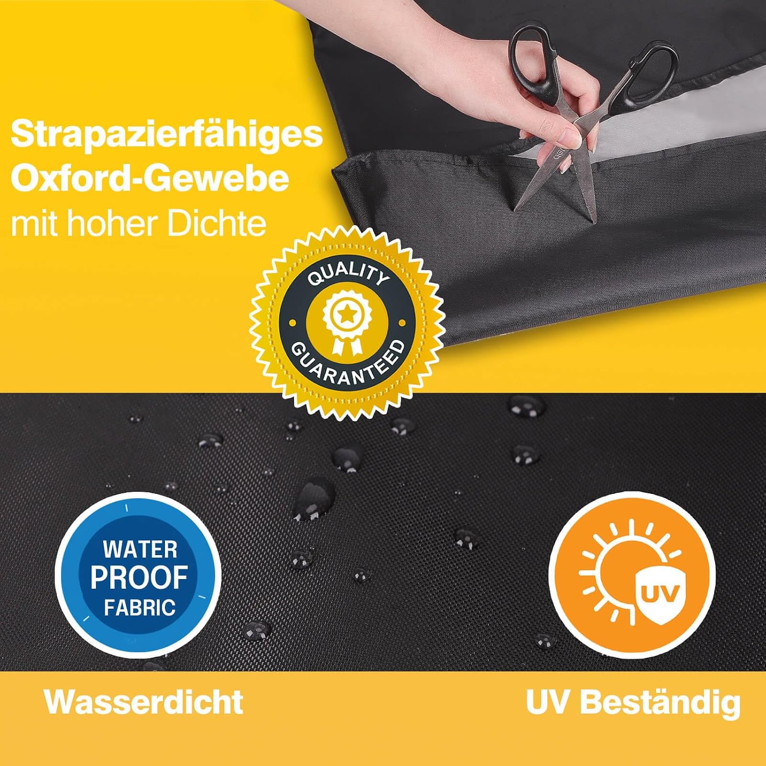 Detalle 2 de Sonnenschirm Schutzhülle mit Stab für Ampelschirme – 280 x 81 x 45 cm, wasserdicht und UV-beständig