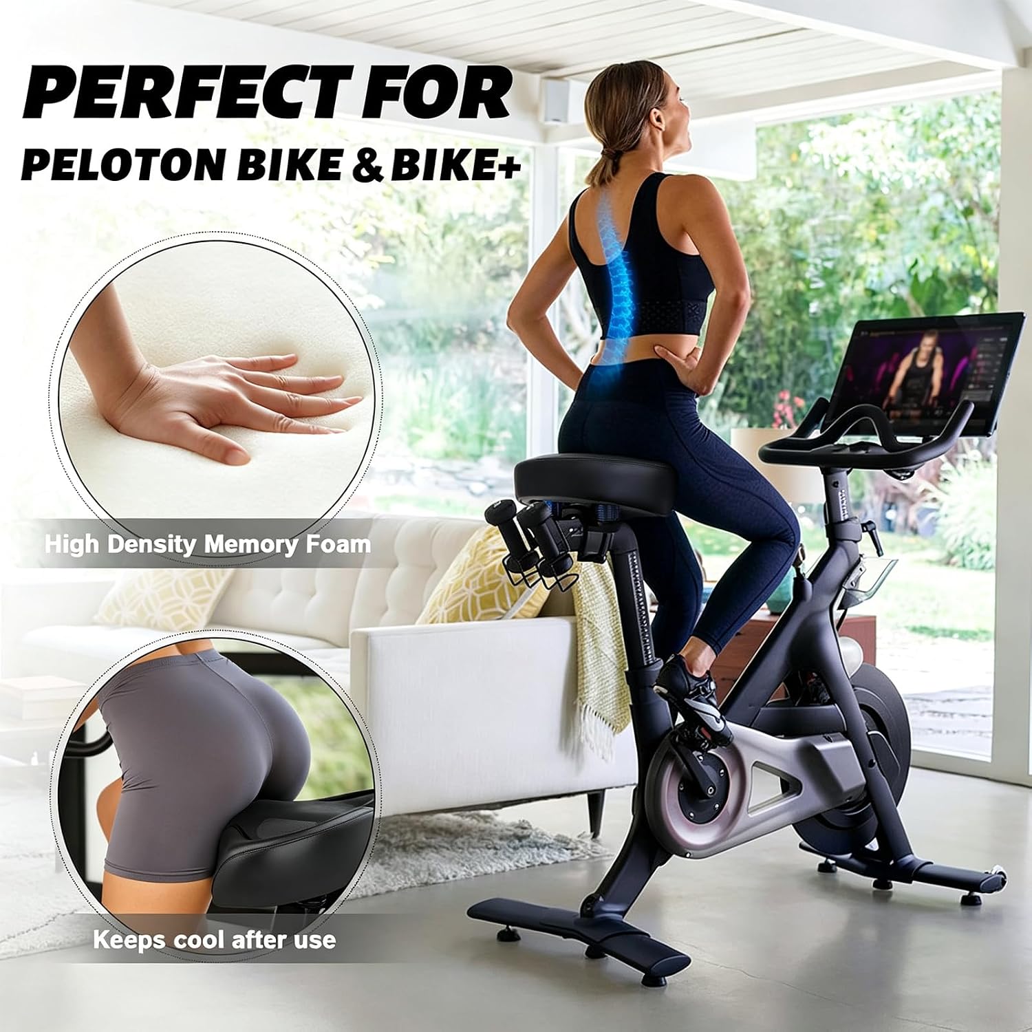 Detalle 1 de Twomaples Noseless Bike Seat Cushion